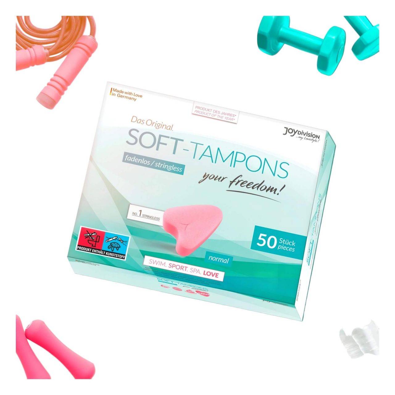 JoyDivision Soft-Tampons - zsinór nélküli puha tampon (50 db)
