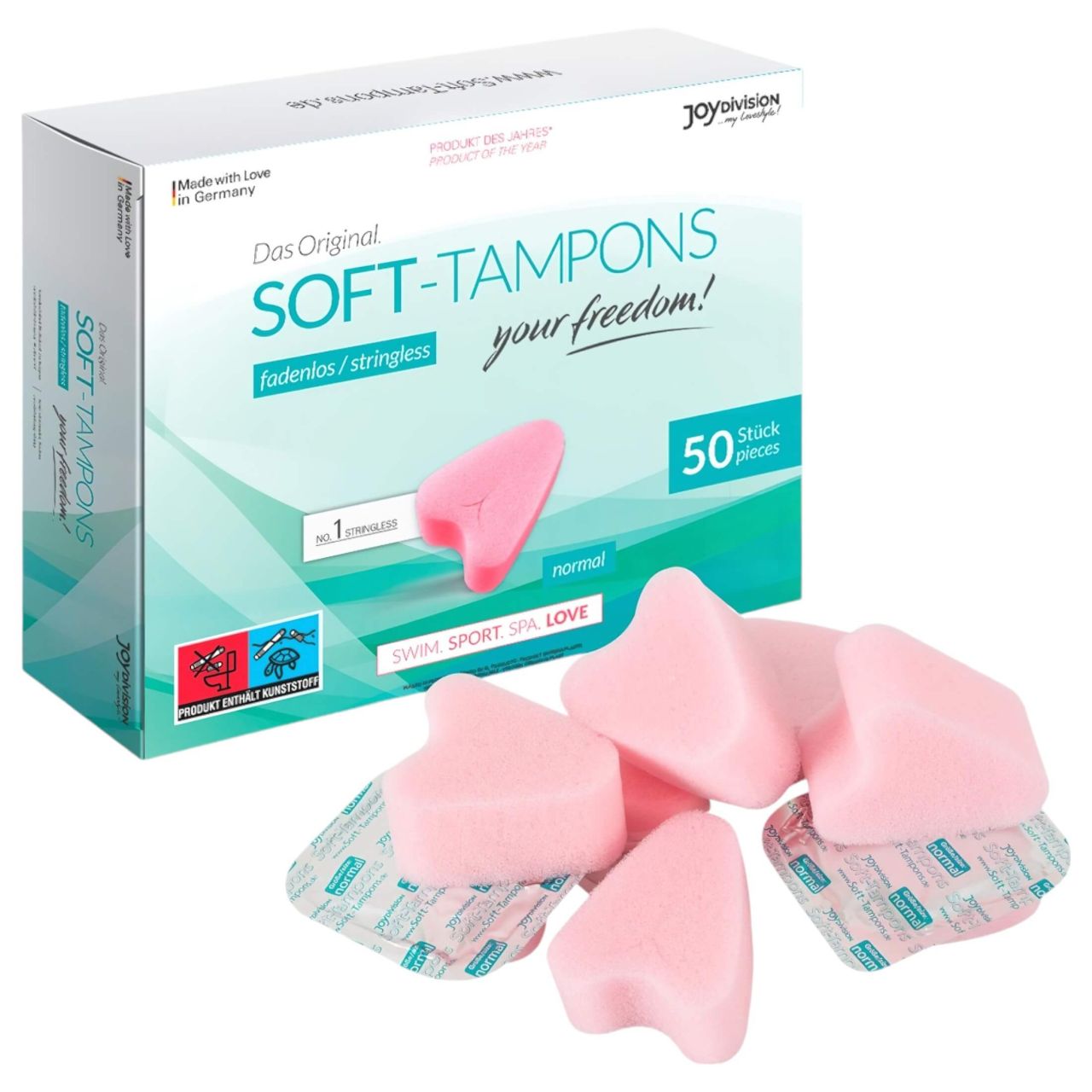 JoyDivision Soft-Tampons - zsinór nélküli puha tampon (50 db)