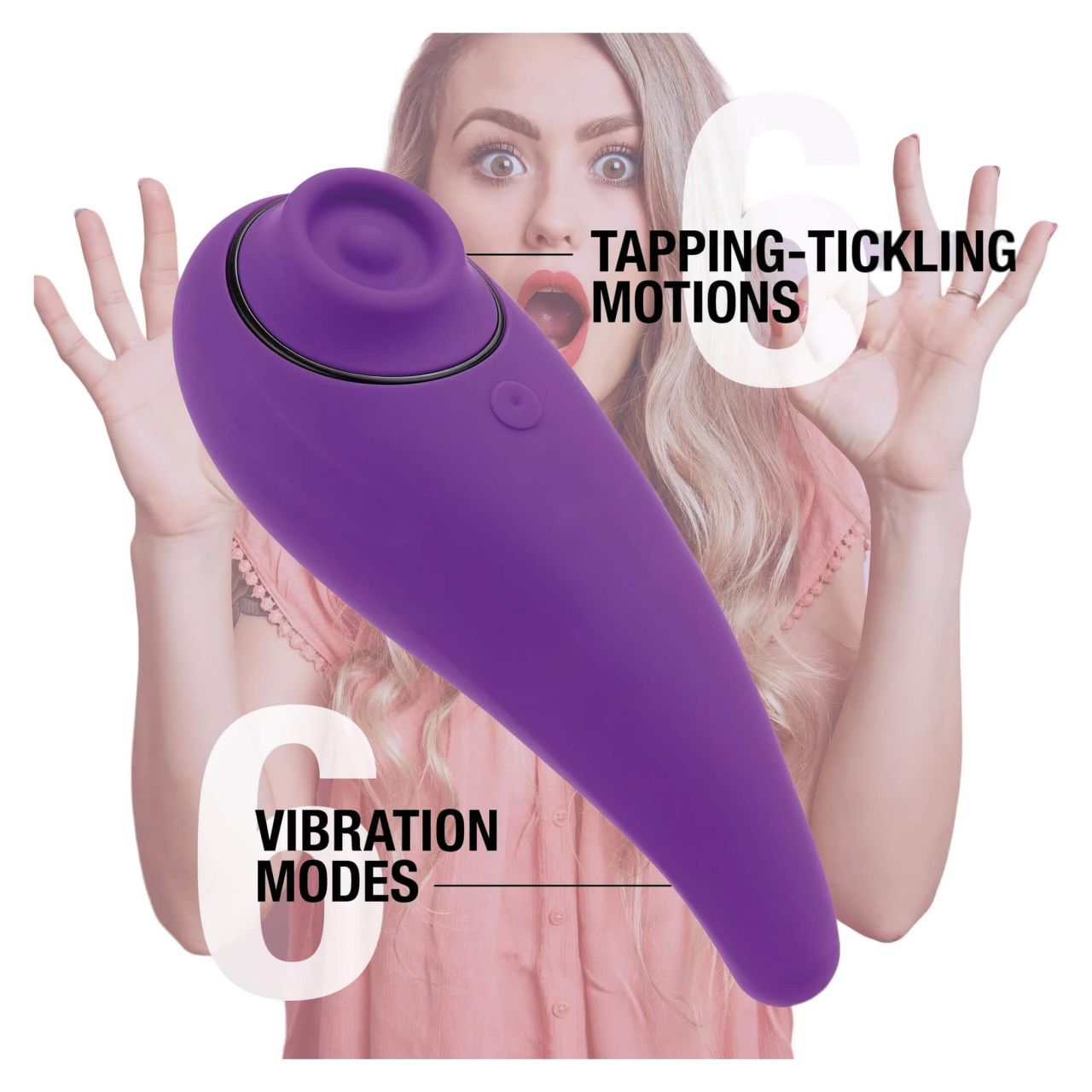 FEELZTOYS Femmegasm - akkus 2in1 csikló vibrátor, csiklóizgató (lila)