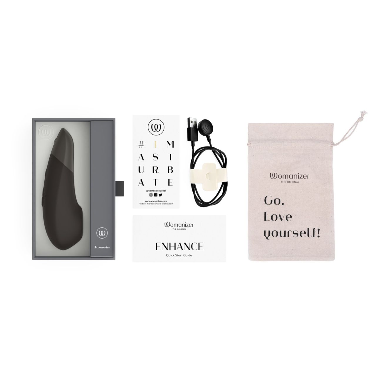Womanizer Enhance 2in1 léghullámos csiklószívó + vibrátor (fekete)