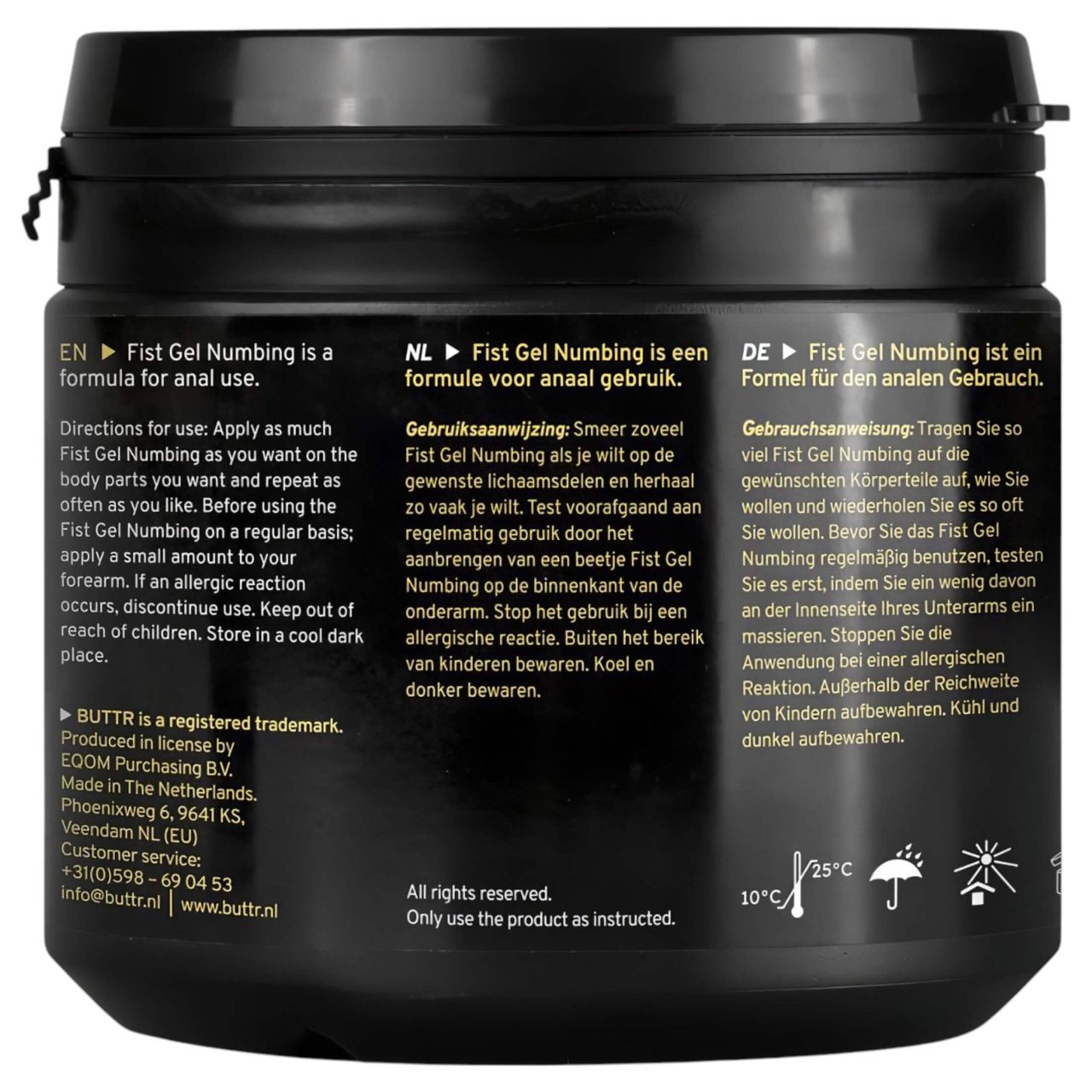 BUTTR - érzéstelenítő öklöző (fisting) gél (500 ml)