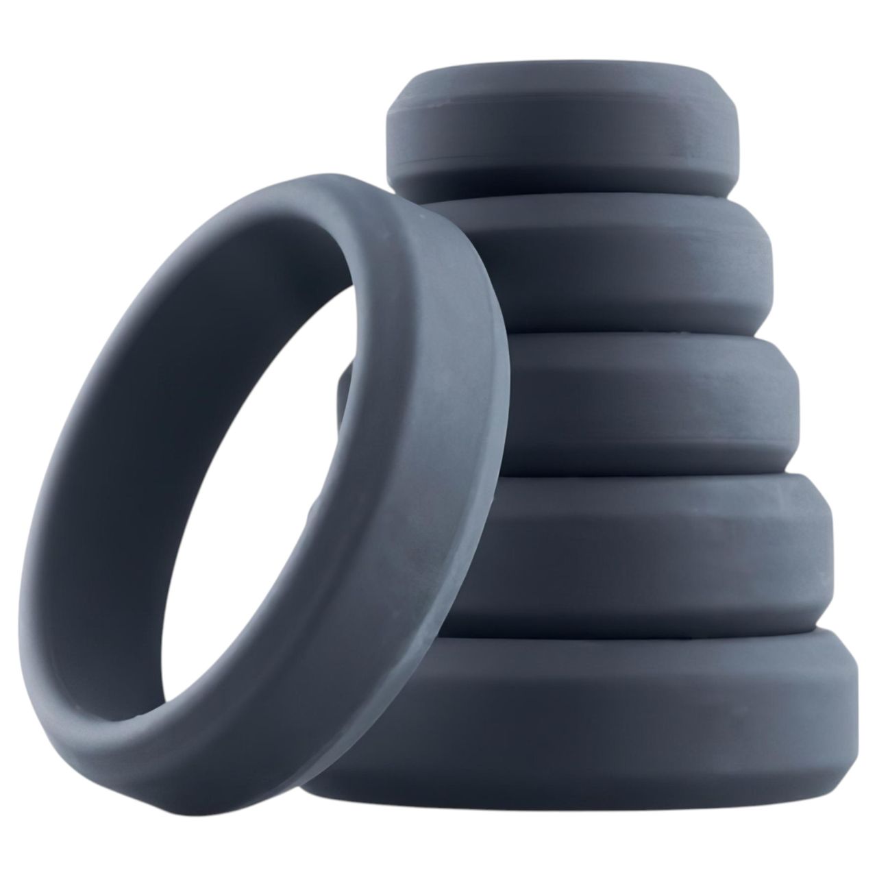 Boners - szilikon péniszgyűrű szett - 6 db (szürke) Boners - szilikon péniszgyűrű szett - 6 db (szürke)