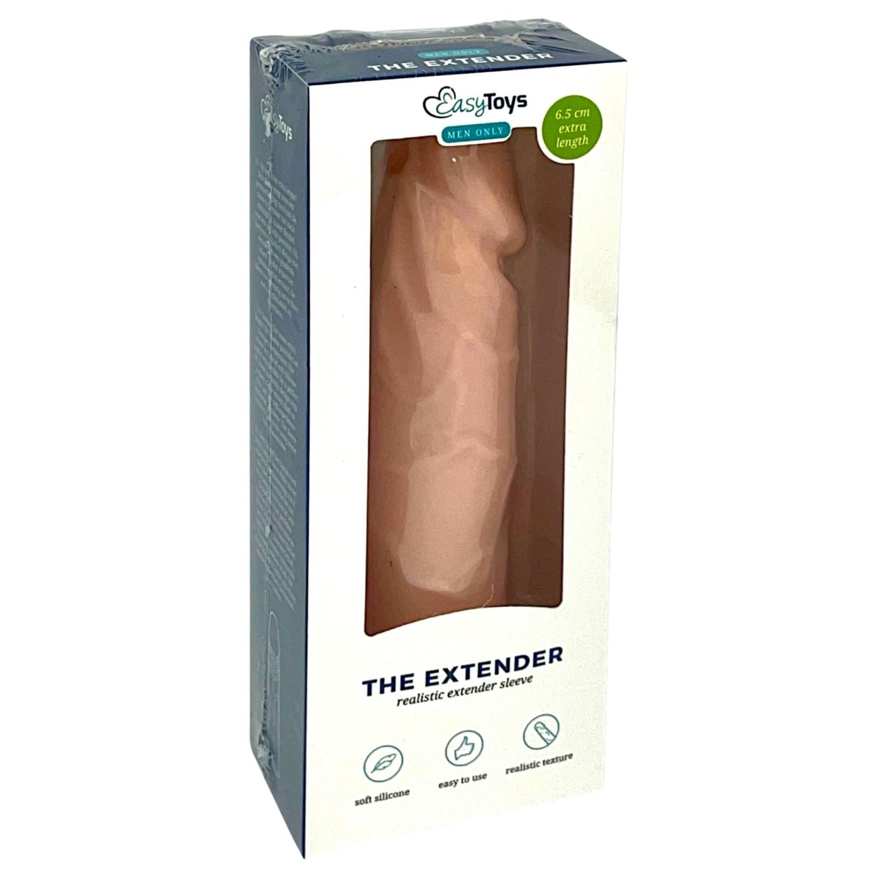 EasyToys - Flesh - hosszabbító péniszköpeny - 18 cm (testszínű)