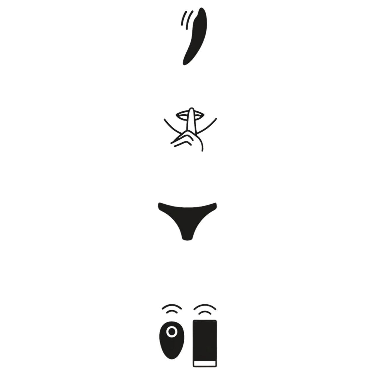 We-Vibe Moxie+ - hordható App- és távirányítós csiklóvibrátor (fekete)