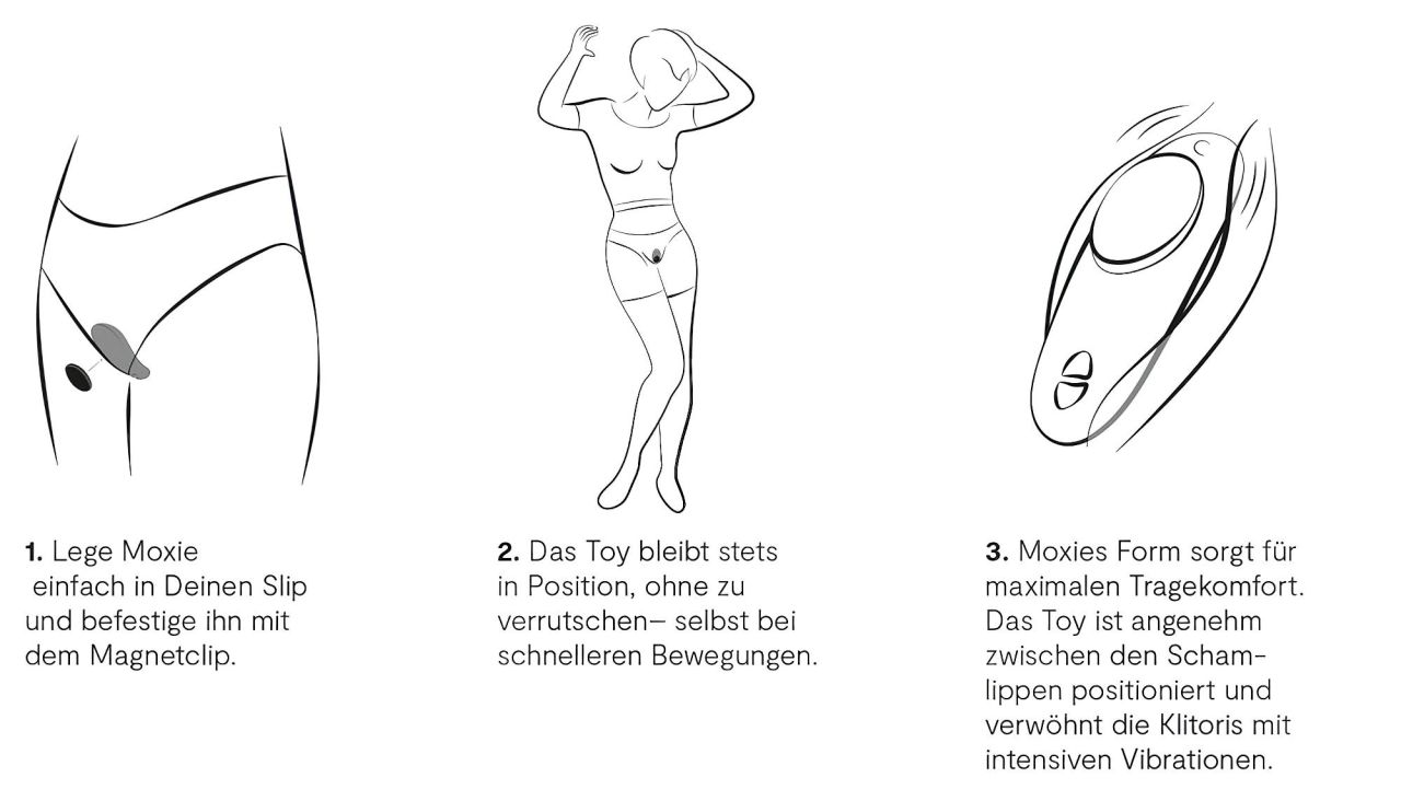We-Vibe Moxie+ - hordható App- és távirányítós csiklóvibrátor (fekete)