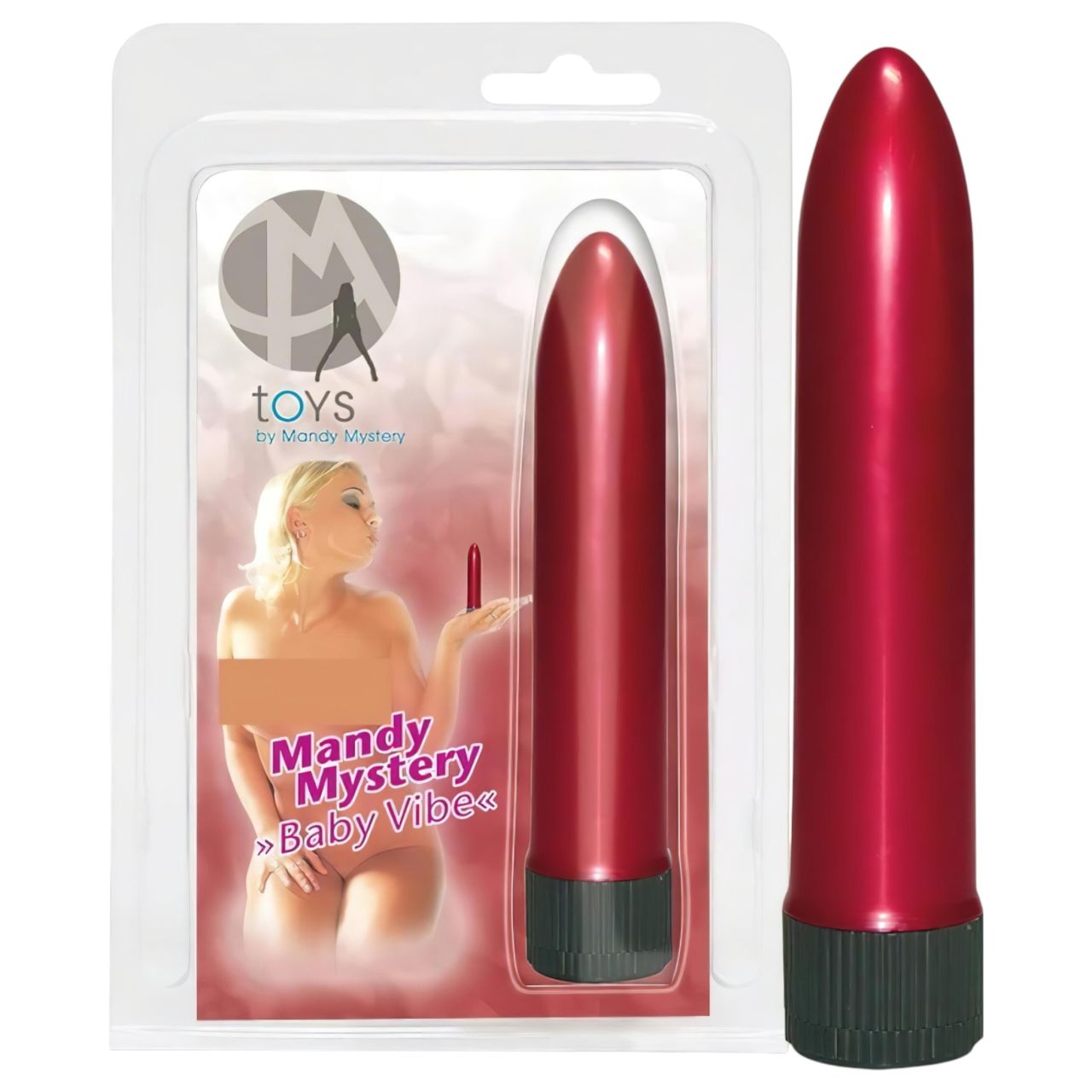 Mini vibrátor - gyöngyház vörös Mini vibrátor - gyöngyház vörös