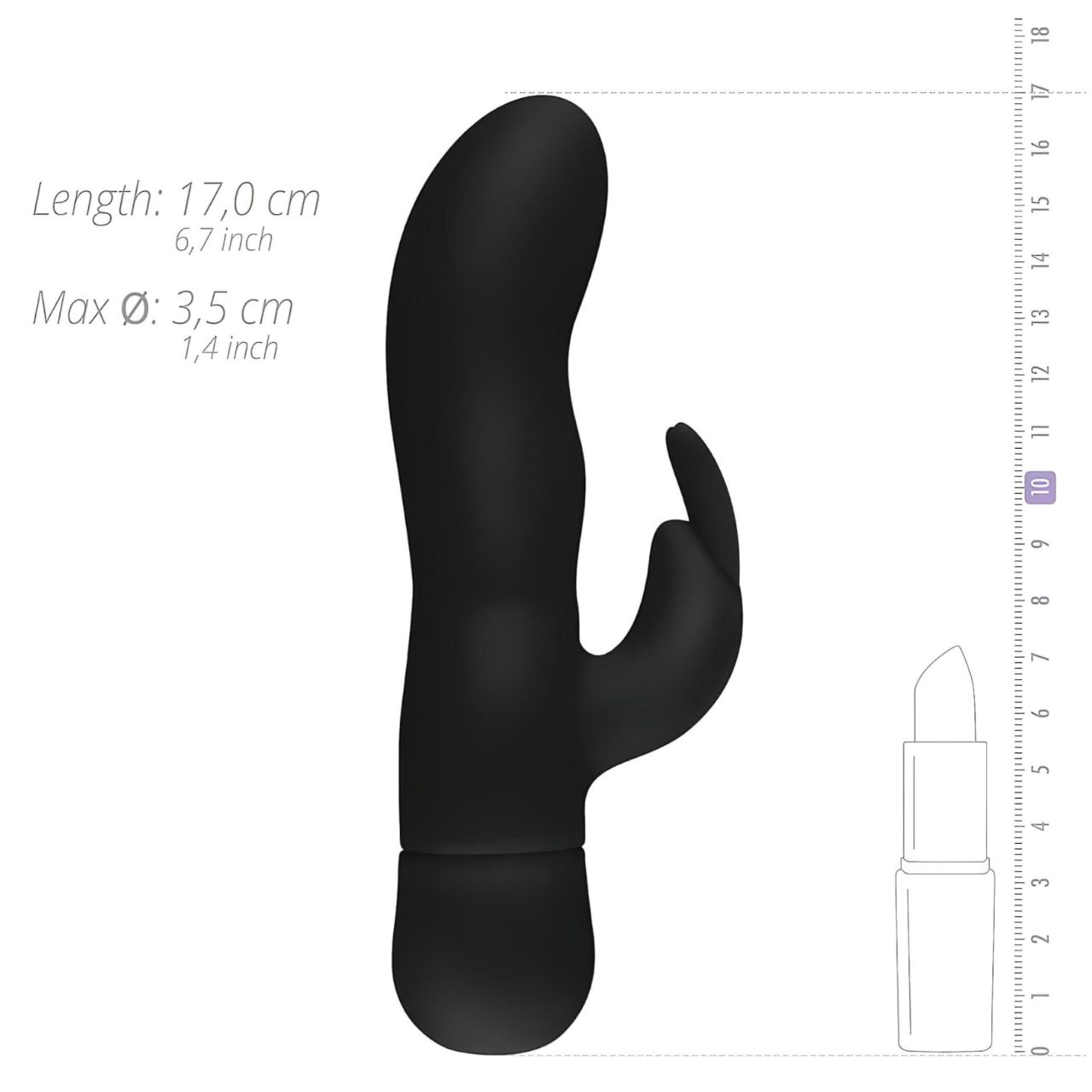 EasyToys Mad Rabbit - csiklókaros G-pont vibrátor (fekete) EasyToys Mad Rabbit - csiklókaros G-pont vibrátor (fekete)