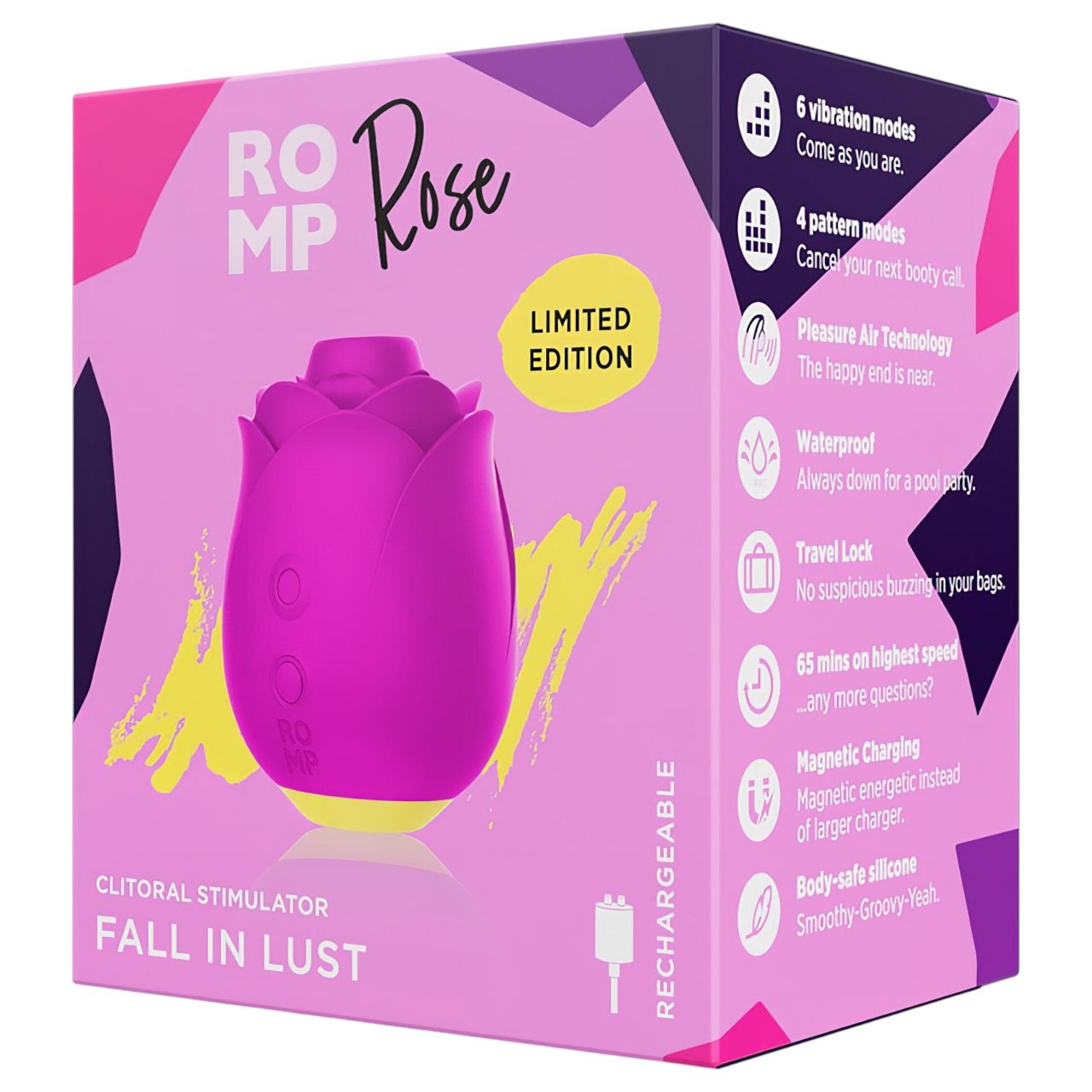 ROMP Rose - léghullámos rózsa vibrátor (pink)