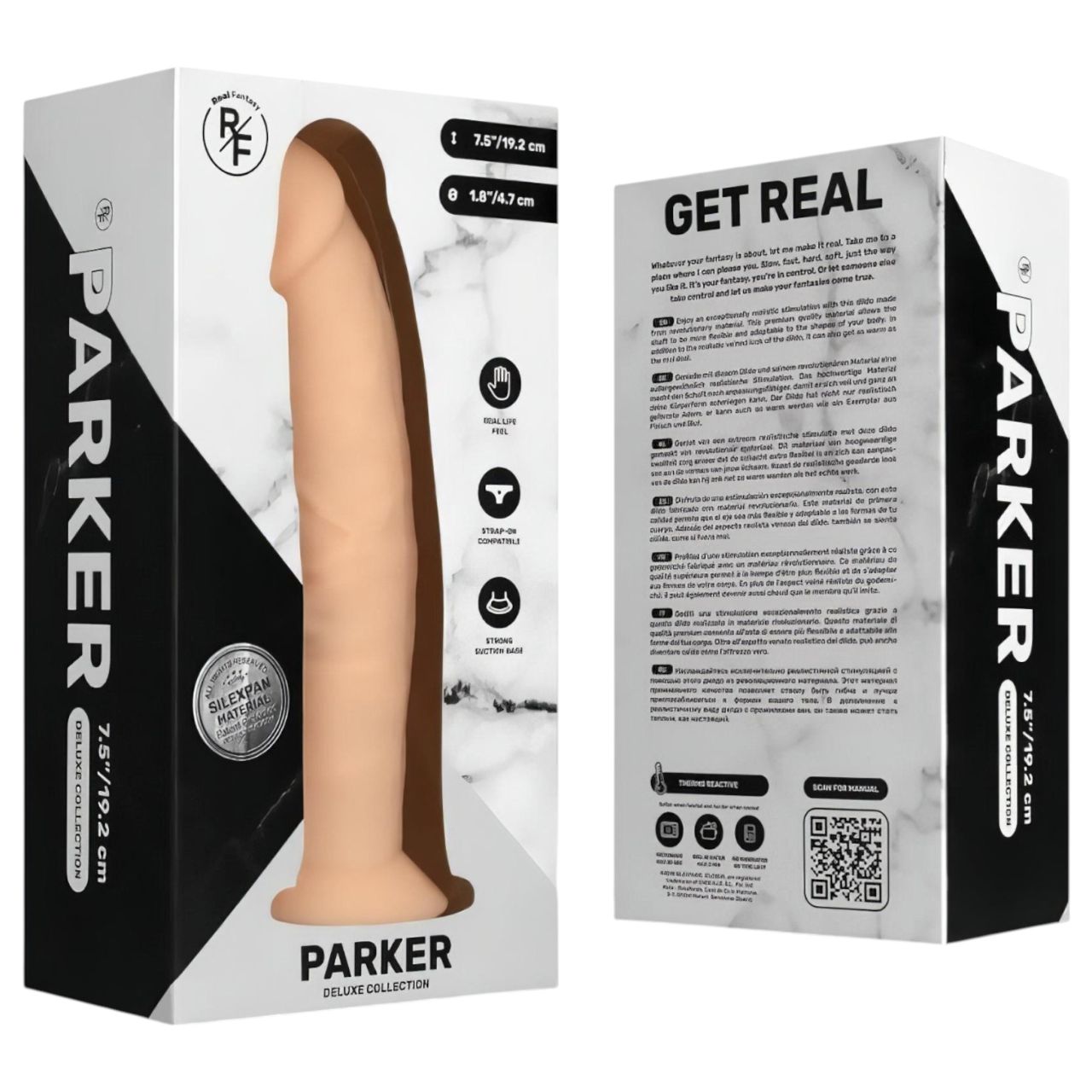 Real Fantasy Parker - élethű dildó - 19 cm (testszínű)