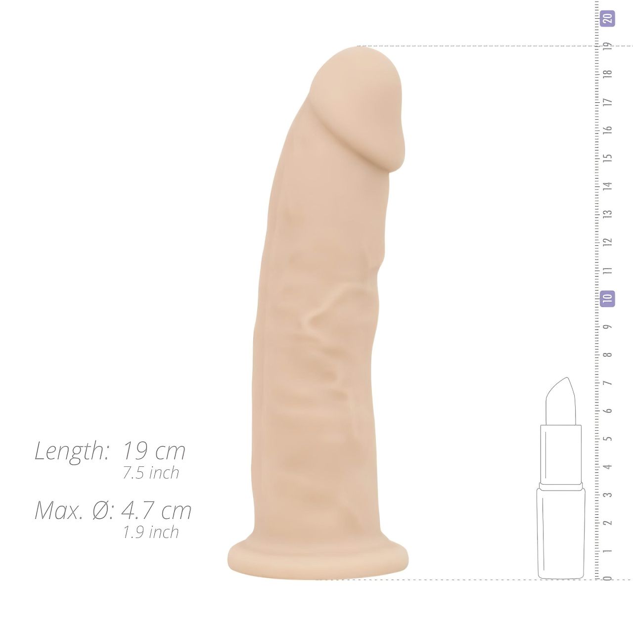 Real Fantasy Parker - élethű dildó - 19 cm (testszínű)