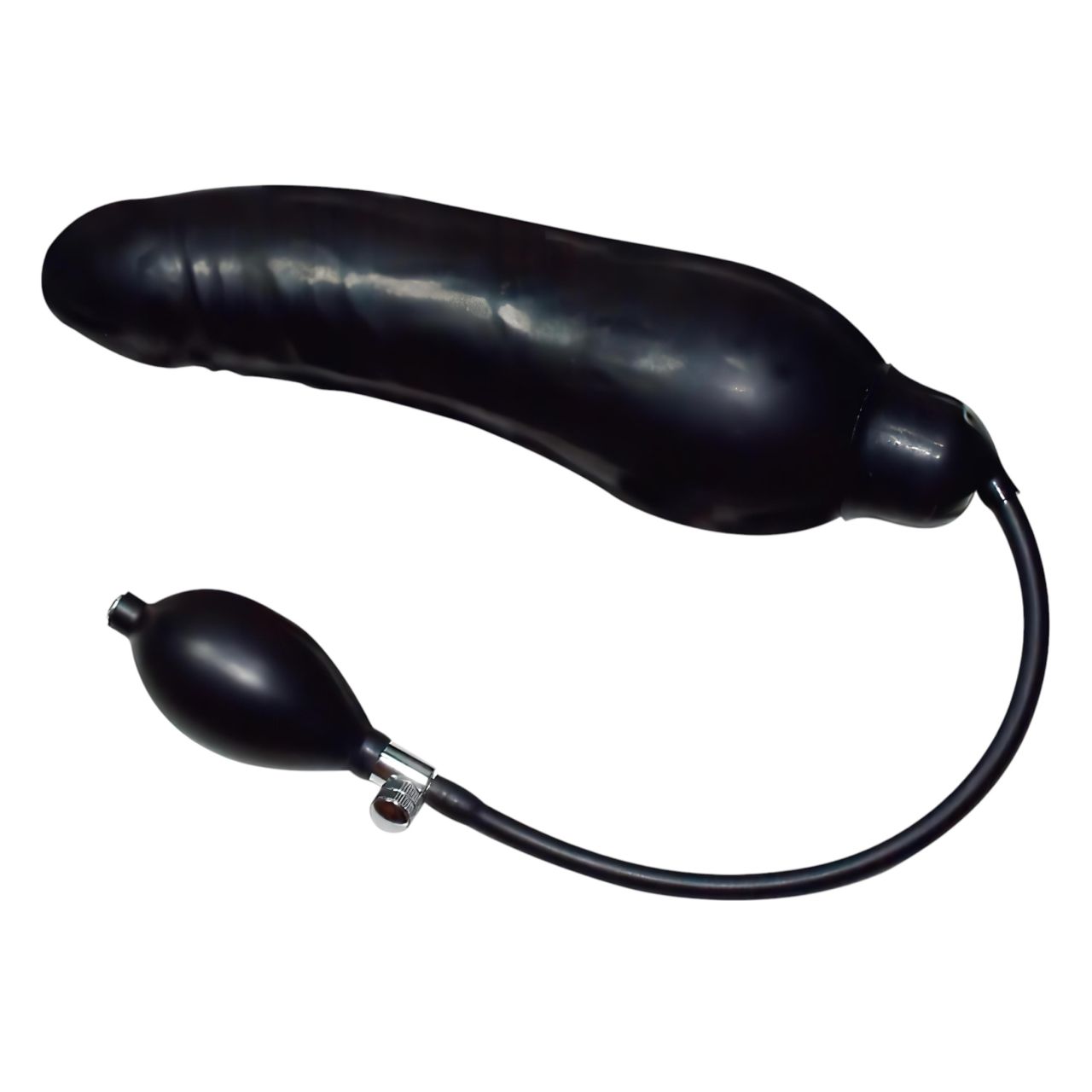 You2Toys - latex pumpálható análtágító (fekete, nagy)