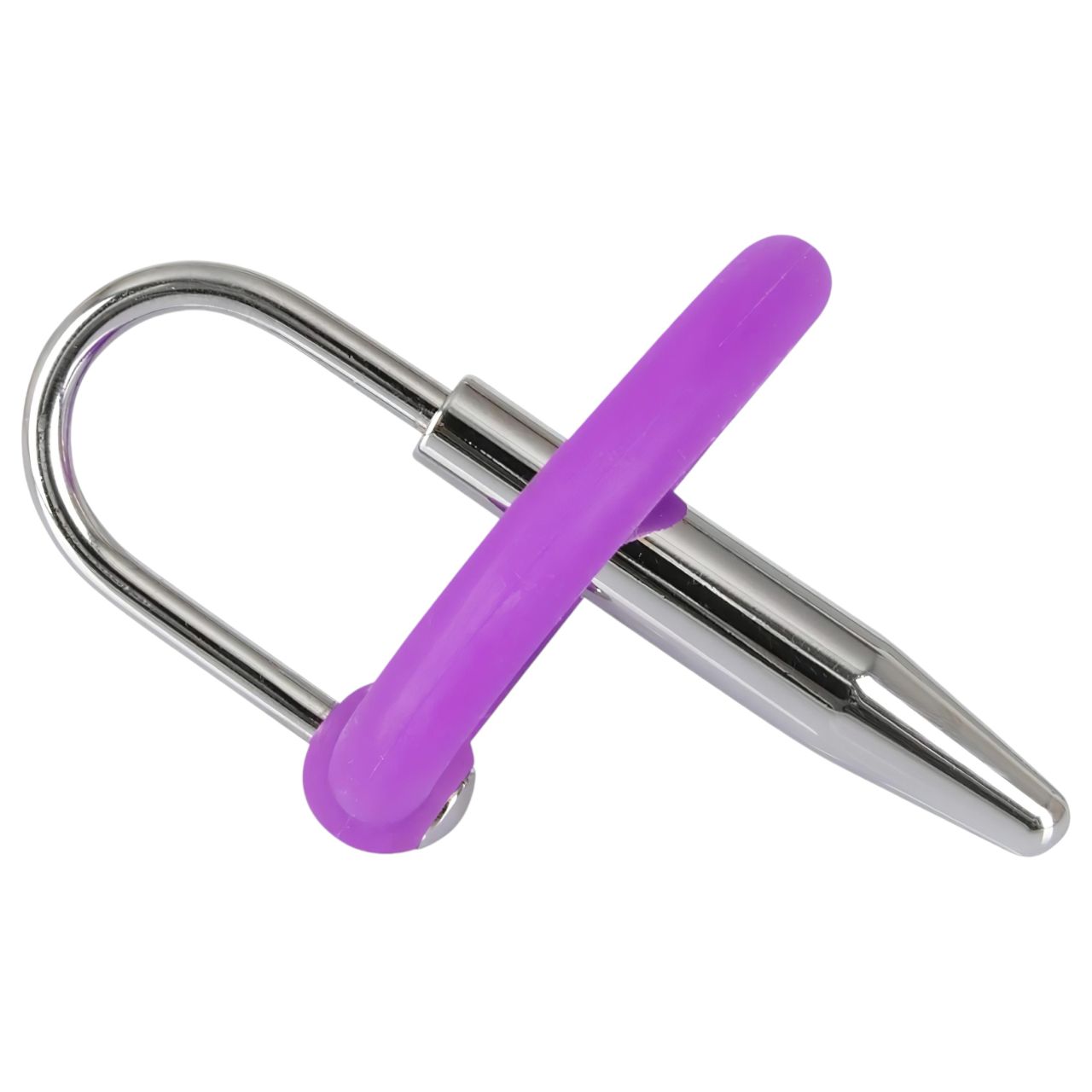 You2Toys - Penisplug - szilikon makkgyűrű kúpos dilátorrall (lila-ezüst) You2Toys - Penisplug - szilikon makkgyűrű kúpos dilátorrall (lila-ezüst)