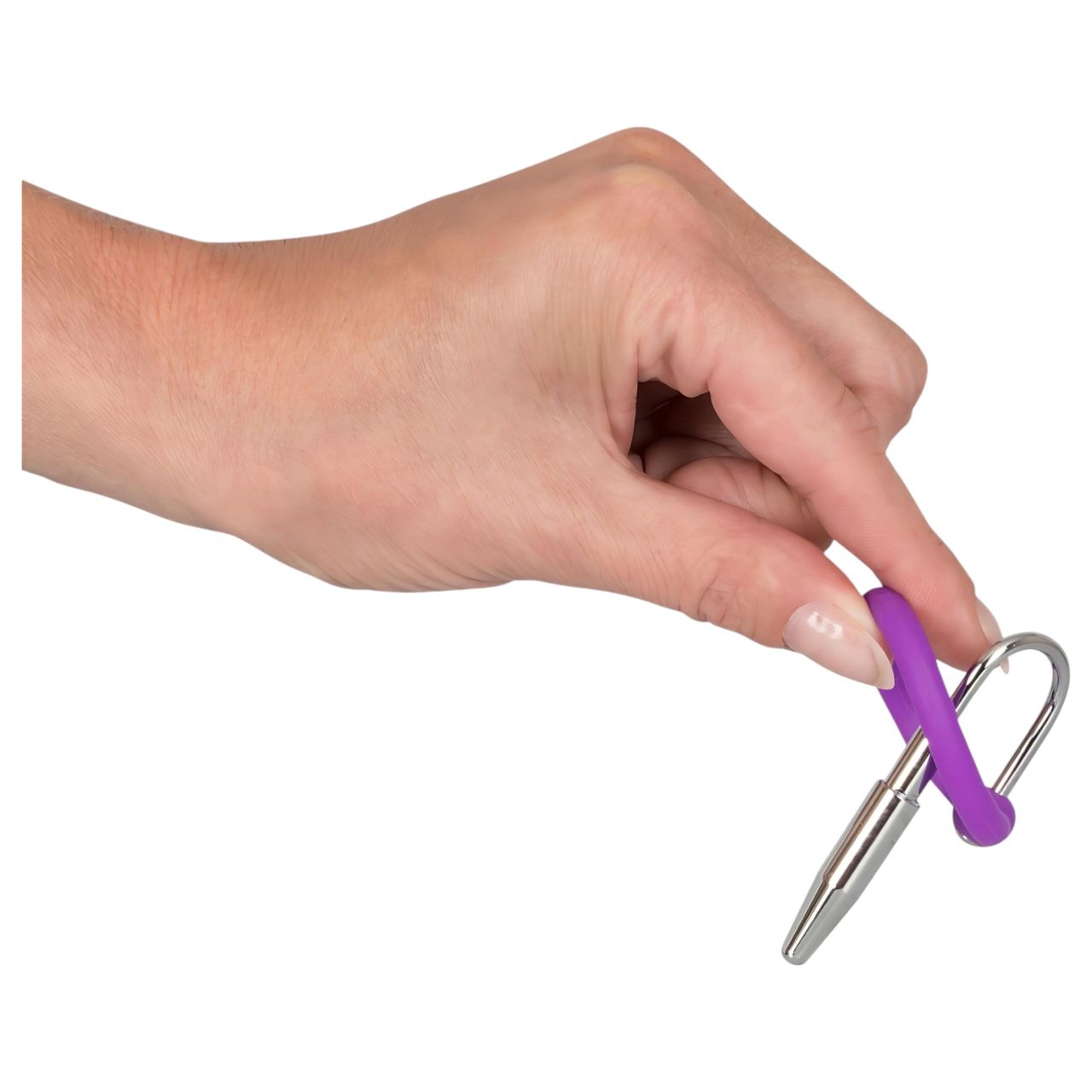 You2Toys - Penisplug - szilikon makkgyűrű kúpos dilátorrall (lila-ezüst) You2Toys - Penisplug - szilikon makkgyűrű kúpos dilátorrall (lila-ezüst)