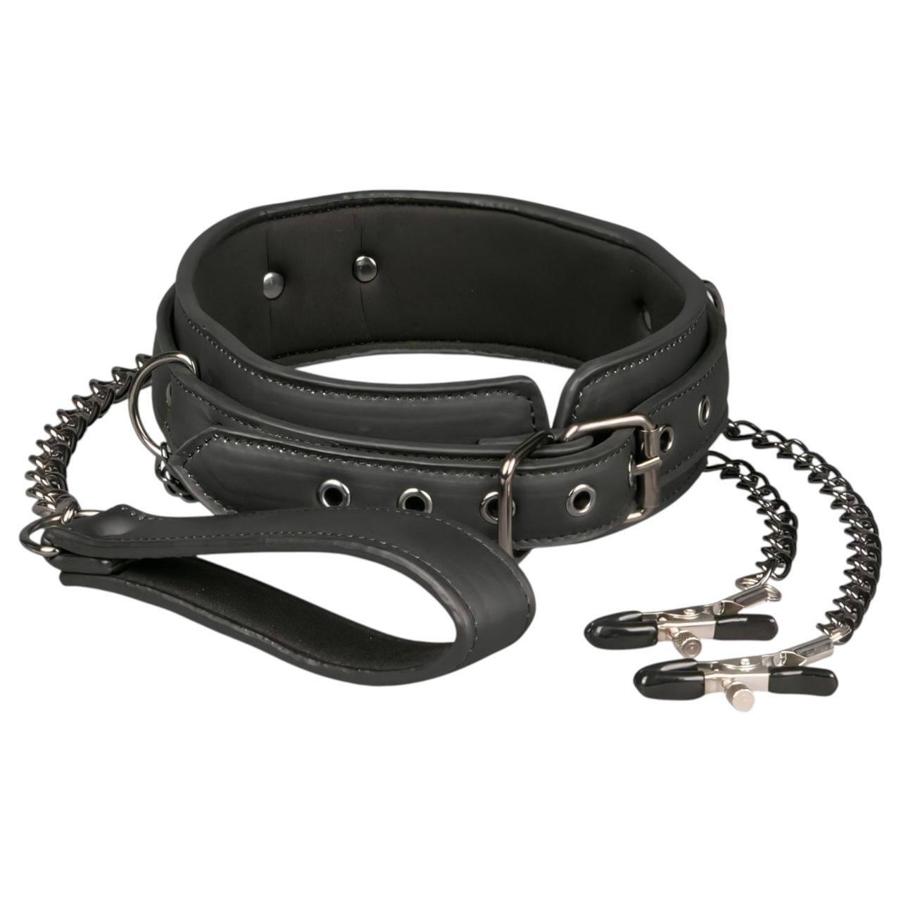 EasyToys - bimbócsipesz, nyakörv és póráz bondage szett (4 részes) EasyToys - bimbócsipesz, nyakörv és póráz bondage szett (4 részes)