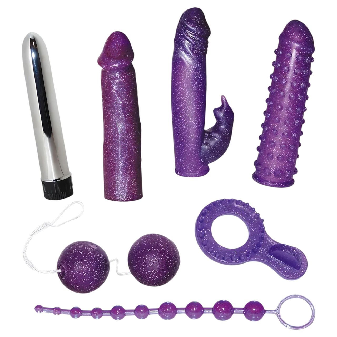 You2Toys - Csillámos - vibrátoros készlet (7 részes) You2Toys - Csillámos - vibrátoros készlet (7 részes)