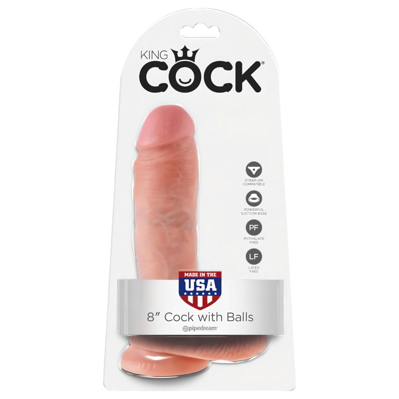 King Cock 8 herés dildó (20 cm, testszínű) King Cock 8 herés dildó (20 cm, testszínű)