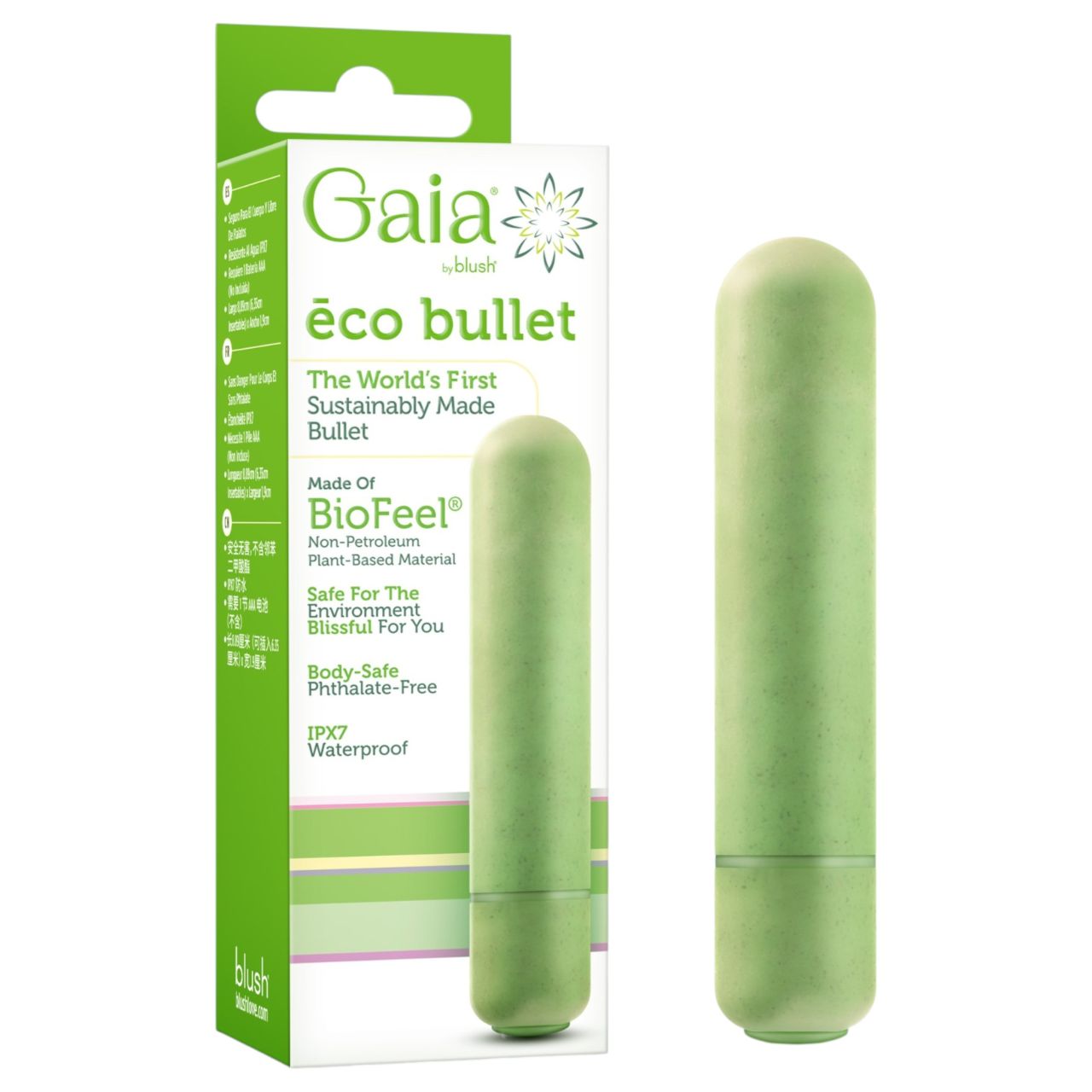 Gaia Eco M - környezetbarát rúdvibrátor (zöld) - közepes Gaia Eco M - környezetbarát rúdvibrátor (zöld) - közepes