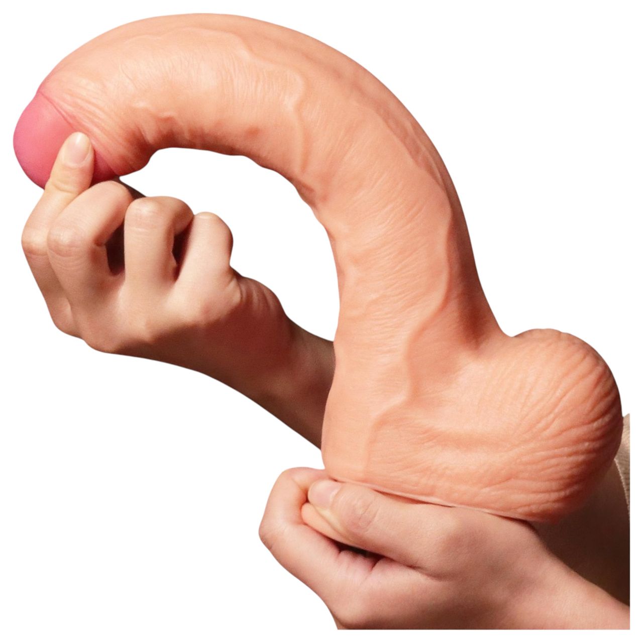 Lovetoy Nature Cock - kétrétegű élethű dildó - 28 cm (testszínű)