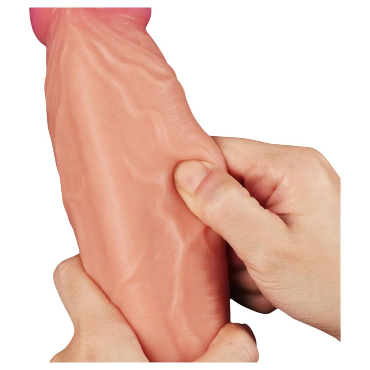 Lovetoy Nature Cock - kétrétegű élethű dildó - 25 cm (testszínű)