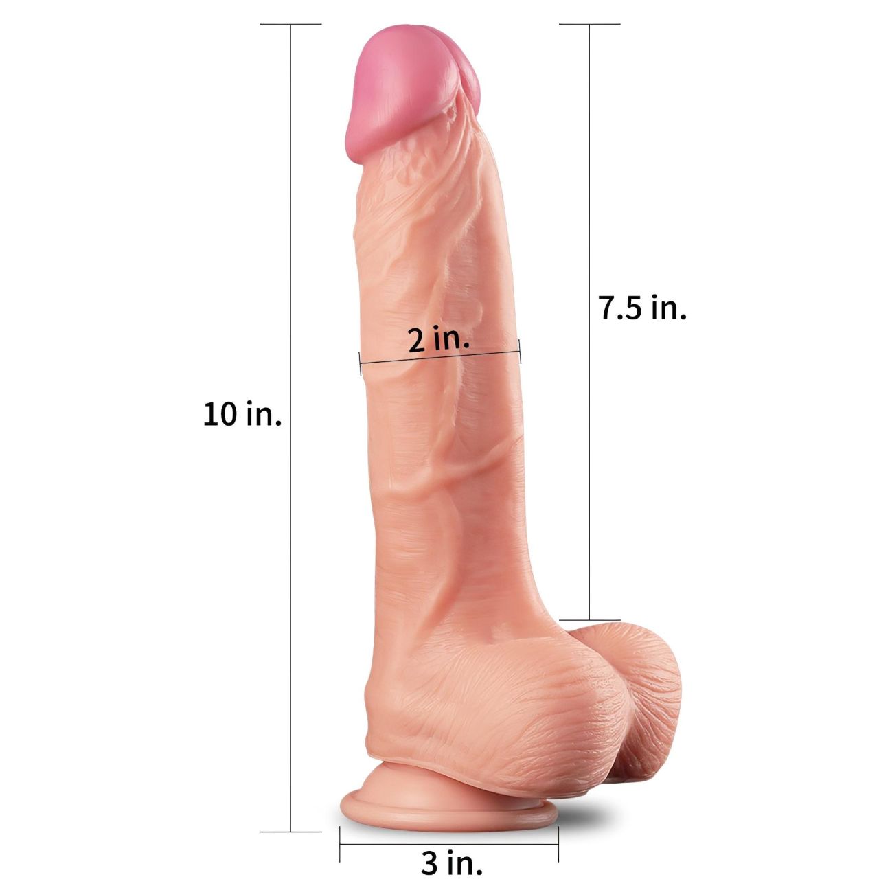 Lovetoy Nature Cock - kétrétegű élethű dildó - 25 cm (testszínű)