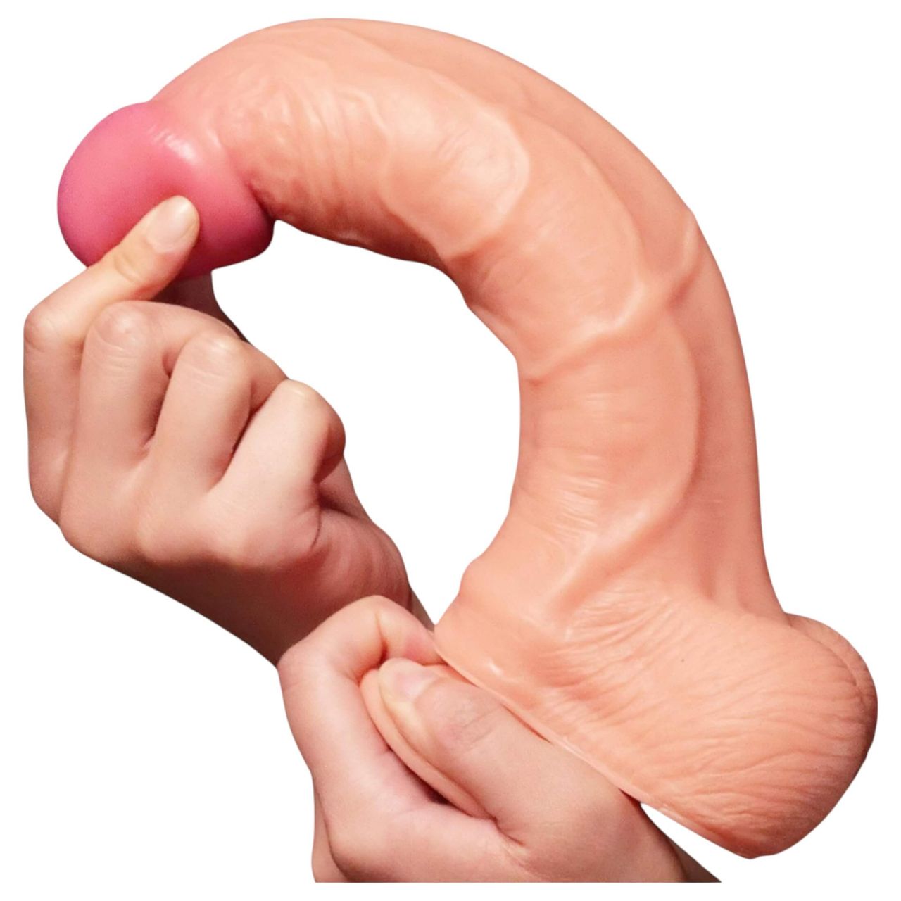 Lovetoy Nature Cock - kétrétegű élethű dildó - 25 cm (testszínű)