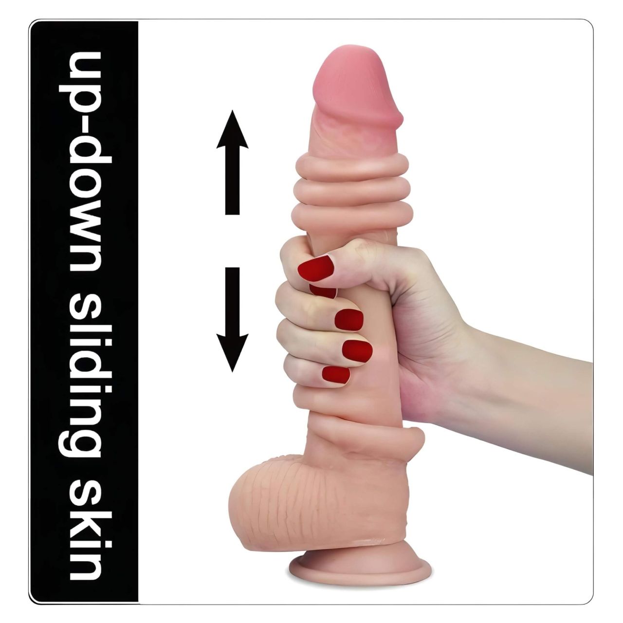 Lovetoy Sliding-Skin - kétrétegű dildó - 23 cm (testszínű) Lovetoy Sliding-Skin - kétrétegű dildó - 23 cm (testszínű)