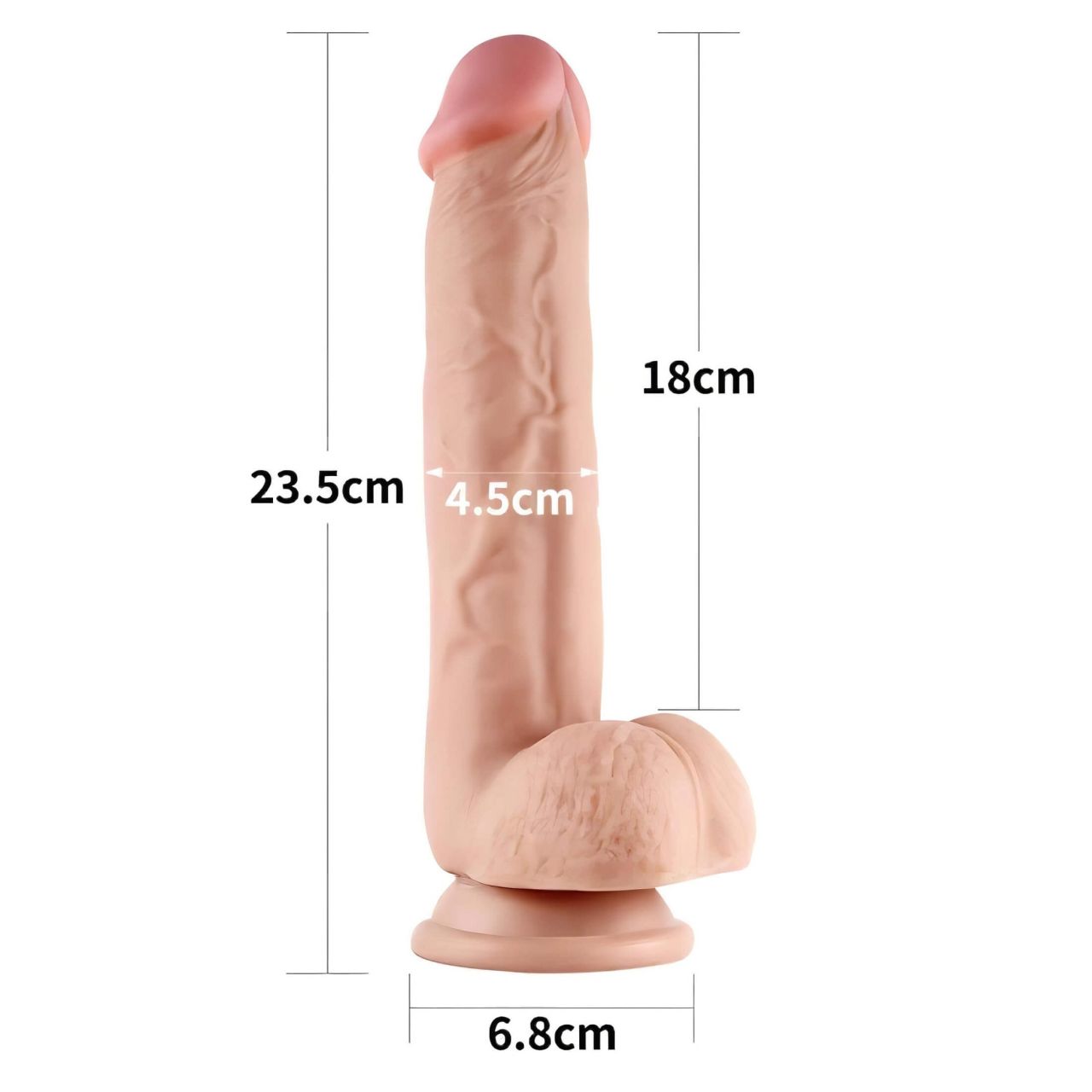 Lovetoy Sliding-Skin - kétrétegű dildó - 23 cm (testszínű) Lovetoy Sliding-Skin - kétrétegű dildó - 23 cm (testszínű)