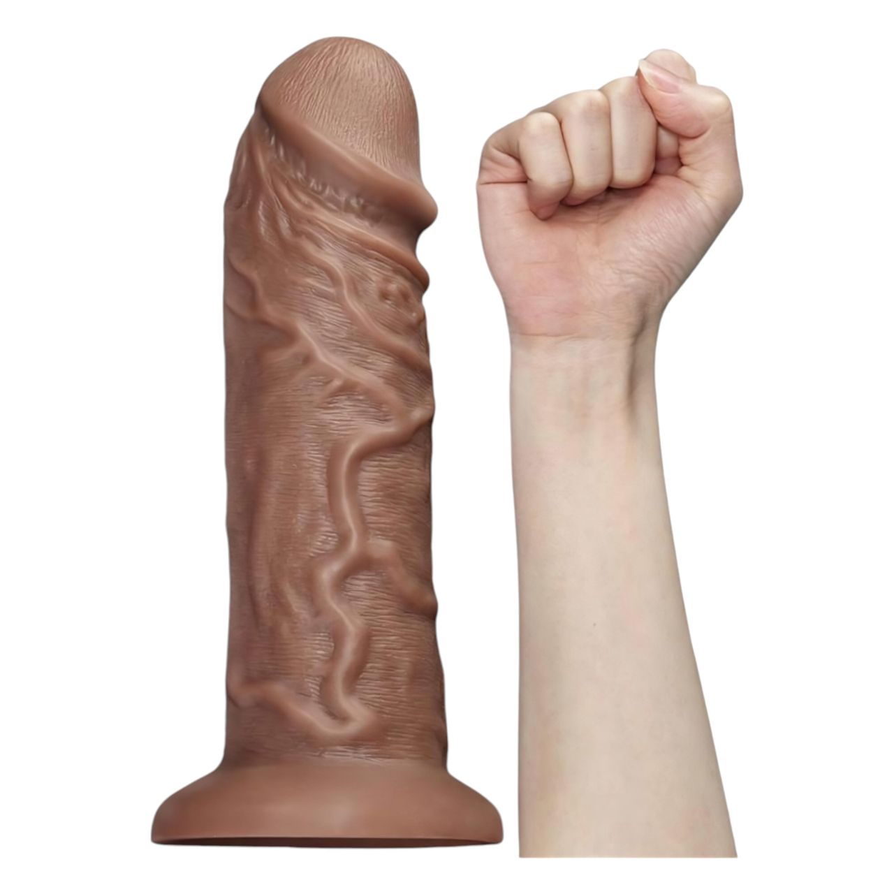 Lovetoy Chubby - tapadókorongos élethű dildó - 25 cm (testszínű) Lovetoy Chubby - tapadókorongos élethű dildó - 25 cm (testszínű)