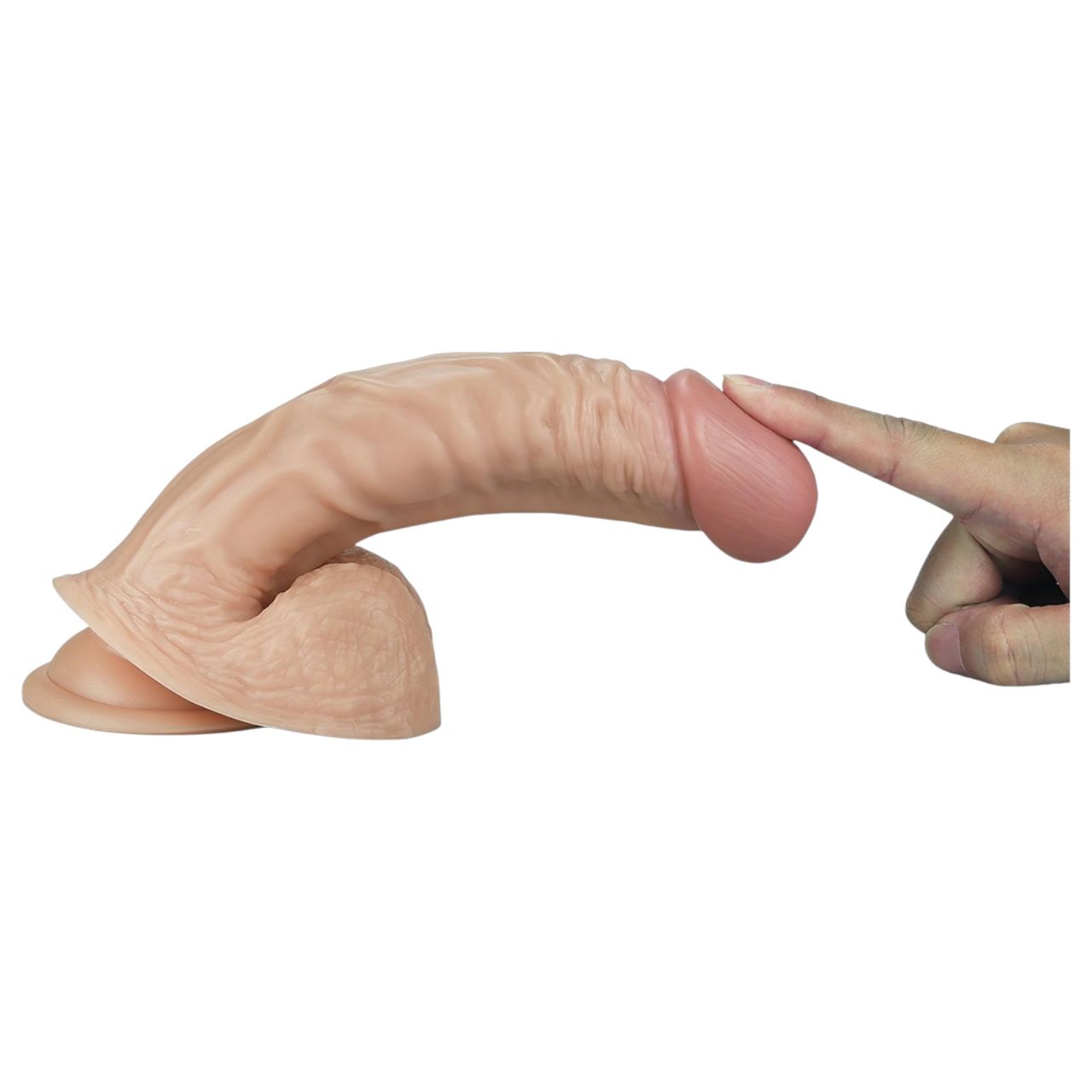 Lovetoy Real Extreme - G-pont dildó - 21 cm (testszínű)