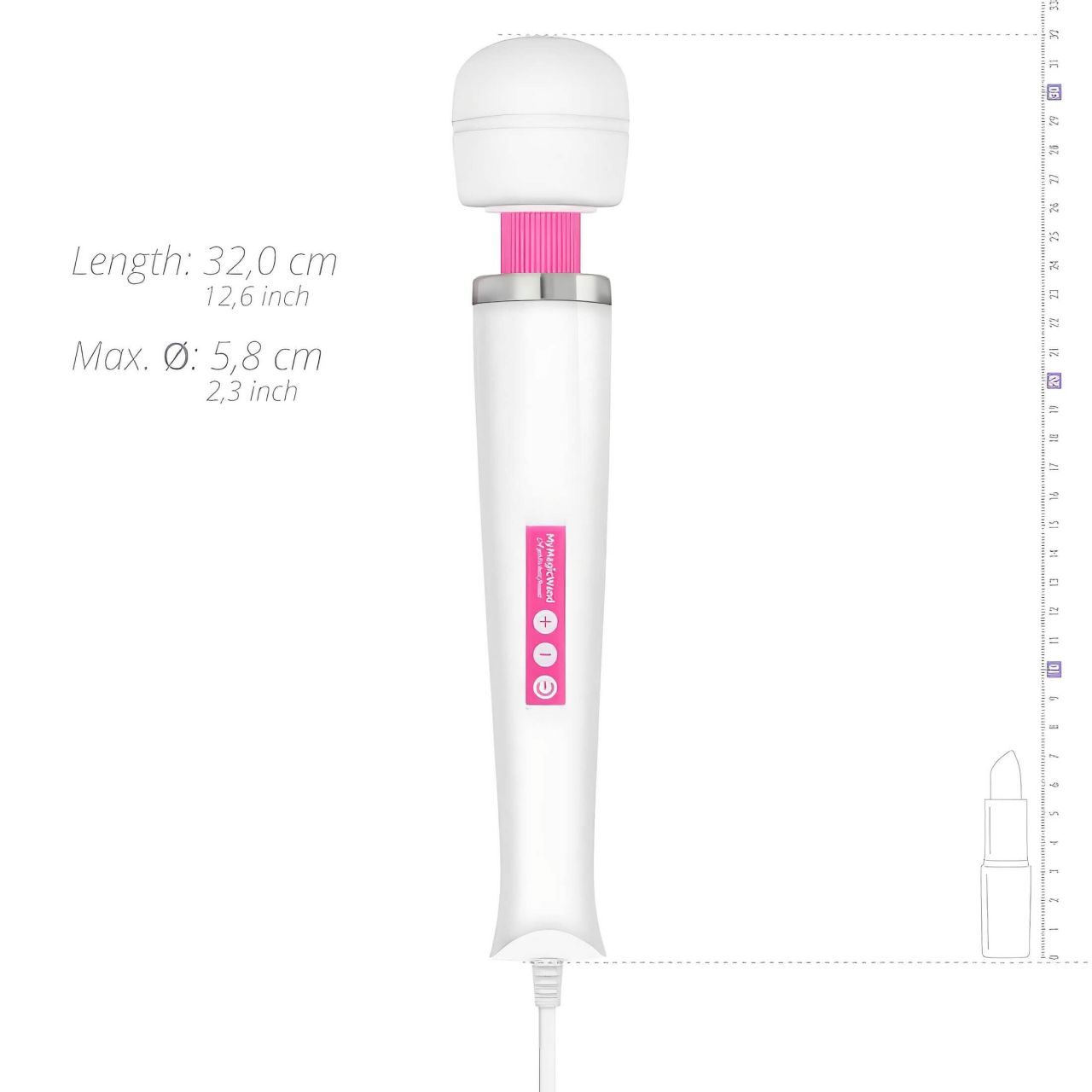 MyMagicWand - erős masszírozó vibrátor (fehér-pink) MyMagicWand - erős masszírozó vibrátor (fehér-pink)