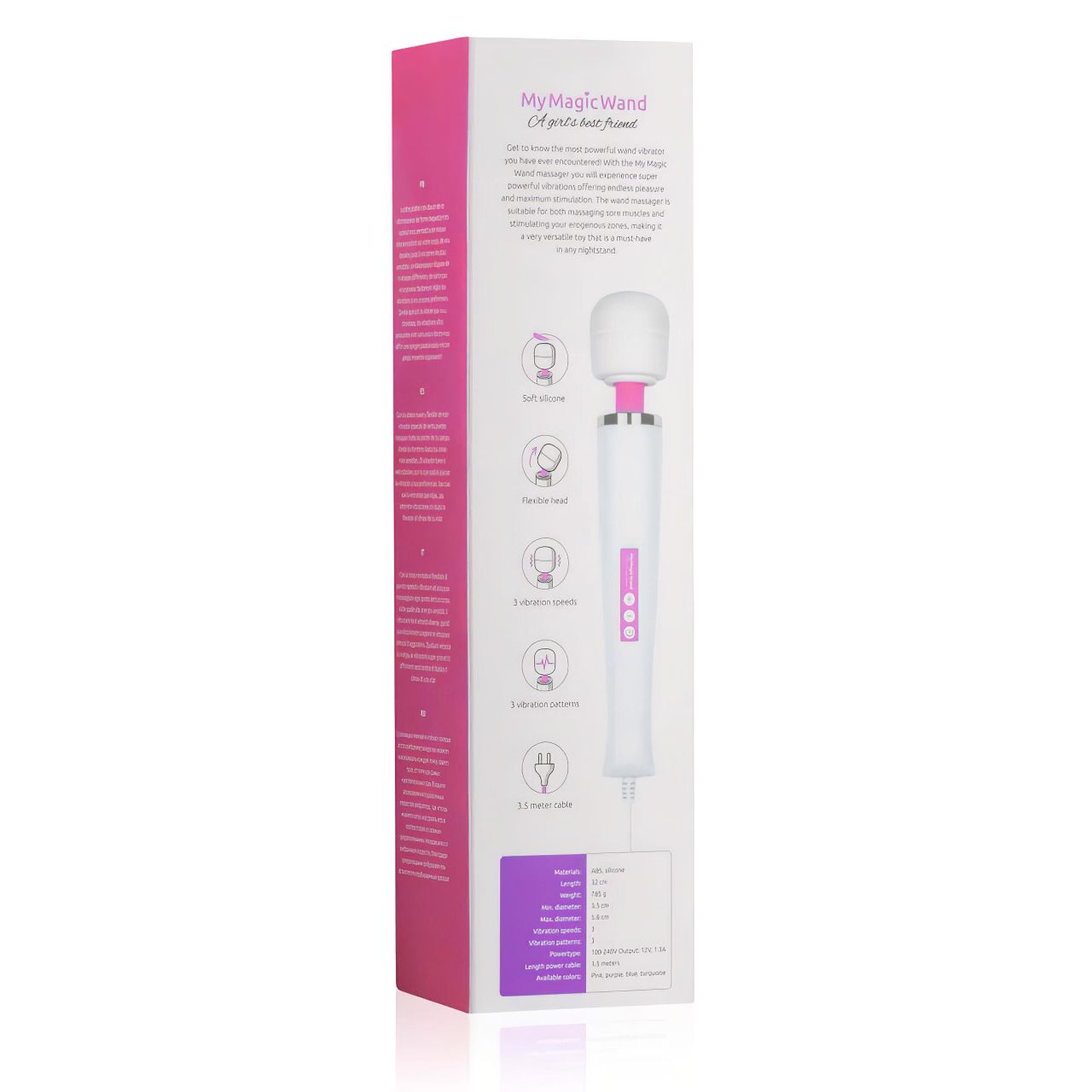 MyMagicWand - erős masszírozó vibrátor (fehér-pink) MyMagicWand - erős masszírozó vibrátor (fehér-pink)