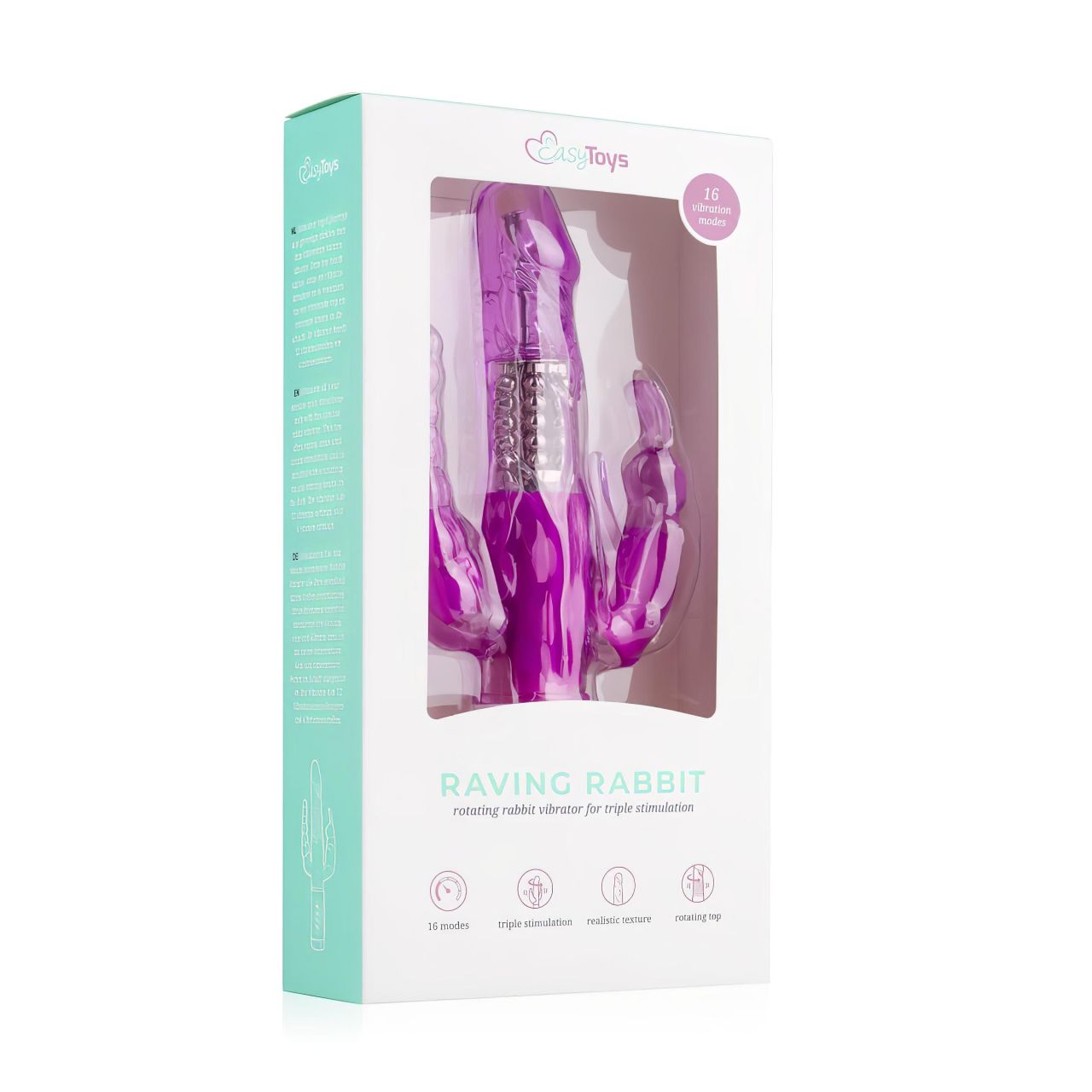 EasyToys Raving Rabbit - 3 ágú vibrátor (pink) EasyToys Raving Rabbit - 3 ágú vibrátor (pink)
