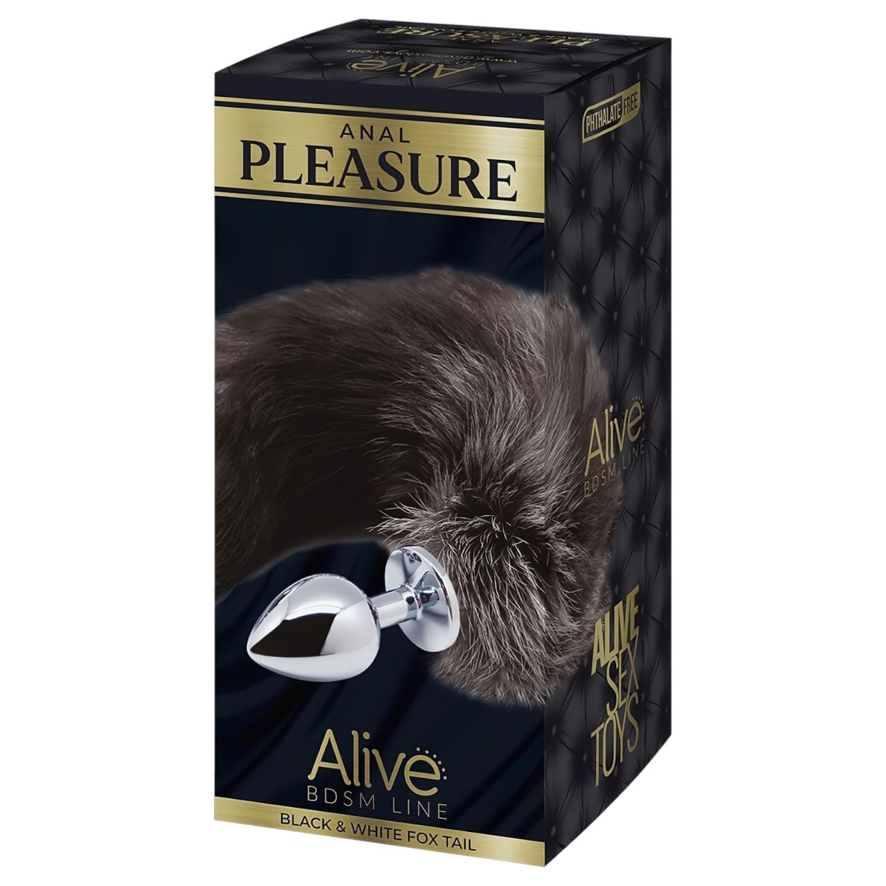 Alive Anal Pleasure - közepes anál plug rókafarokkal (ezüst) Alive Anal Pleasure - közepes anál plug rókafarokkal (ezüst)