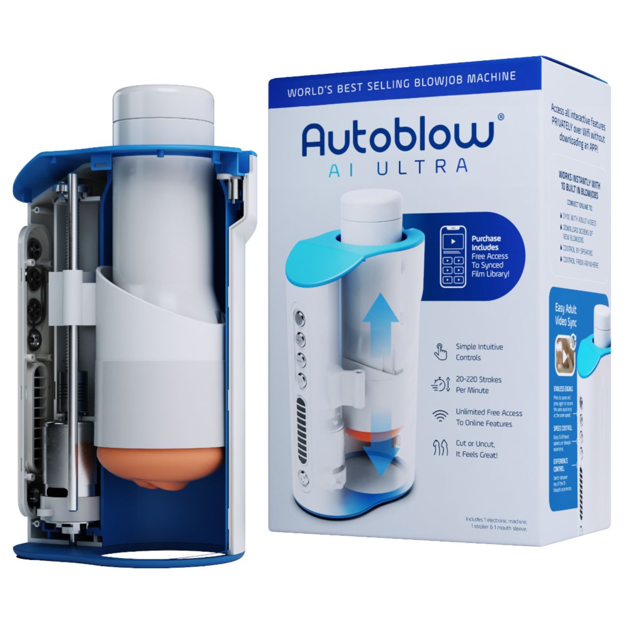 Autoblow A.I. Ultra - hálózati szuper száj maszturbátor (fehér) Autoblow A.I. Ultra - hálózati szuper száj maszturbátor (fehér)