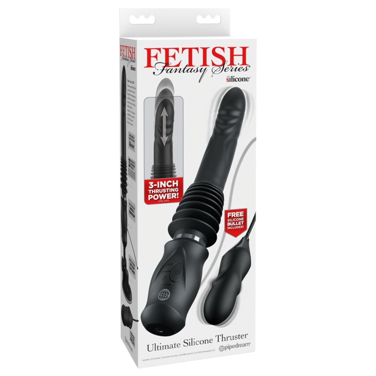 Fetish - lökő vibrátor (fekete) Fetish - lökő vibrátor (fekete)