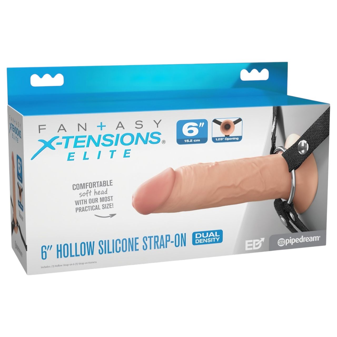 X-TENSION Elite - üreges felcsatolható dildó (testszínű) X-TENSION Elite - üreges felcsatolható dildó (testszínű)