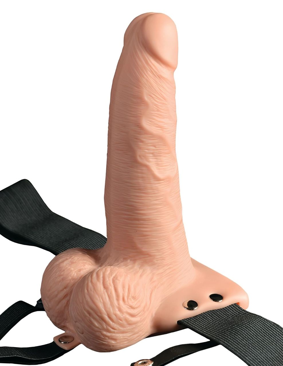 Pipedream - Fetish Strap-On 6 - felcsatolható, üreges vibrátor (testszínű)