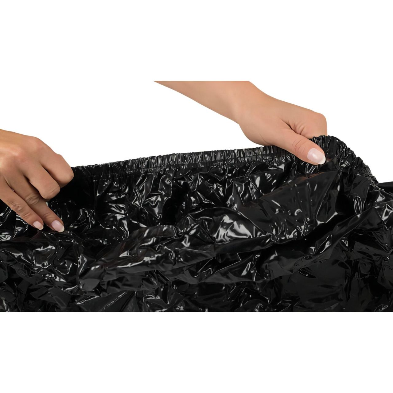 Fetish - lakk lepedő - gumis - 220 × 220 cm (fekete)