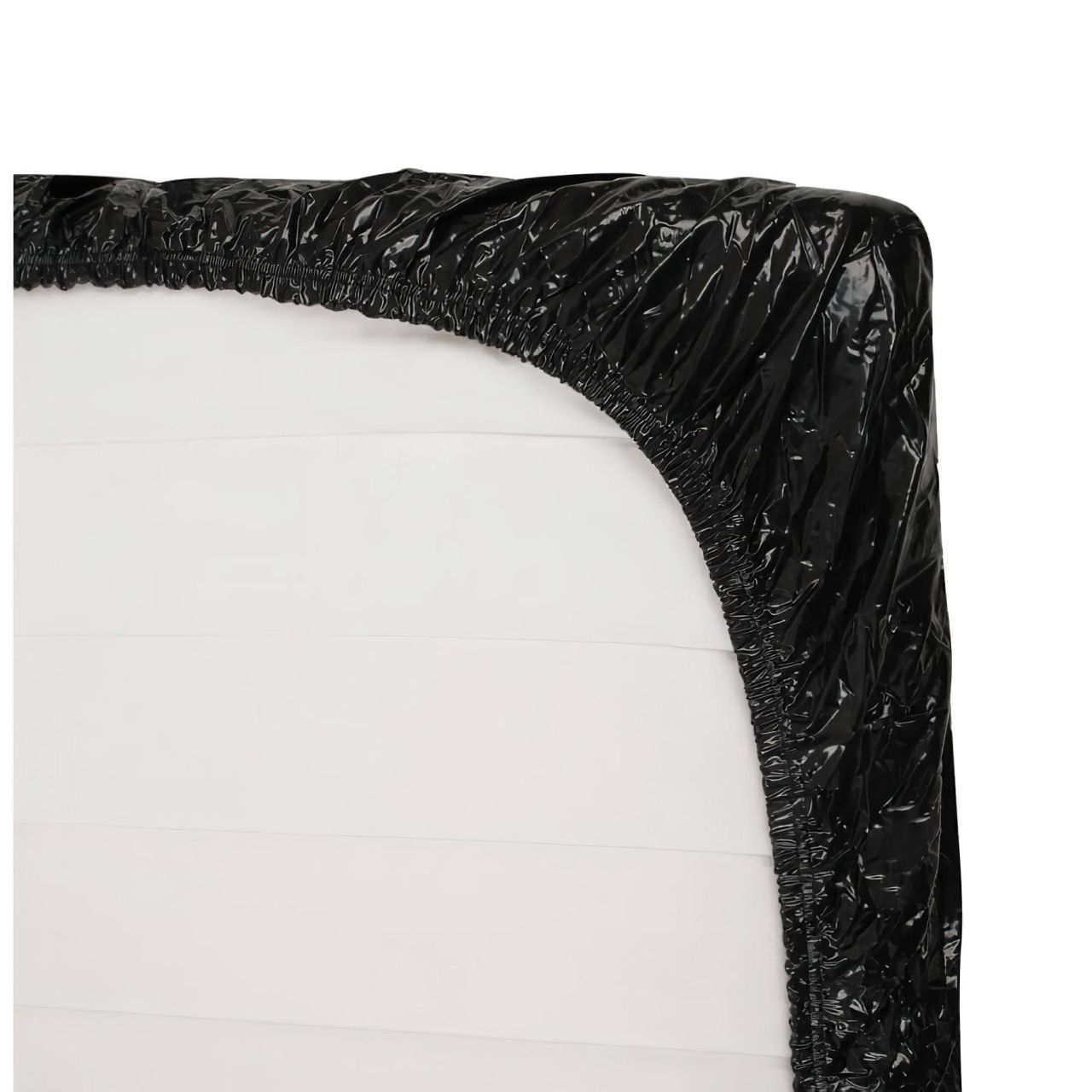 Fetish - lakk lepedő - gumis - 220 × 220 cm (fekete)