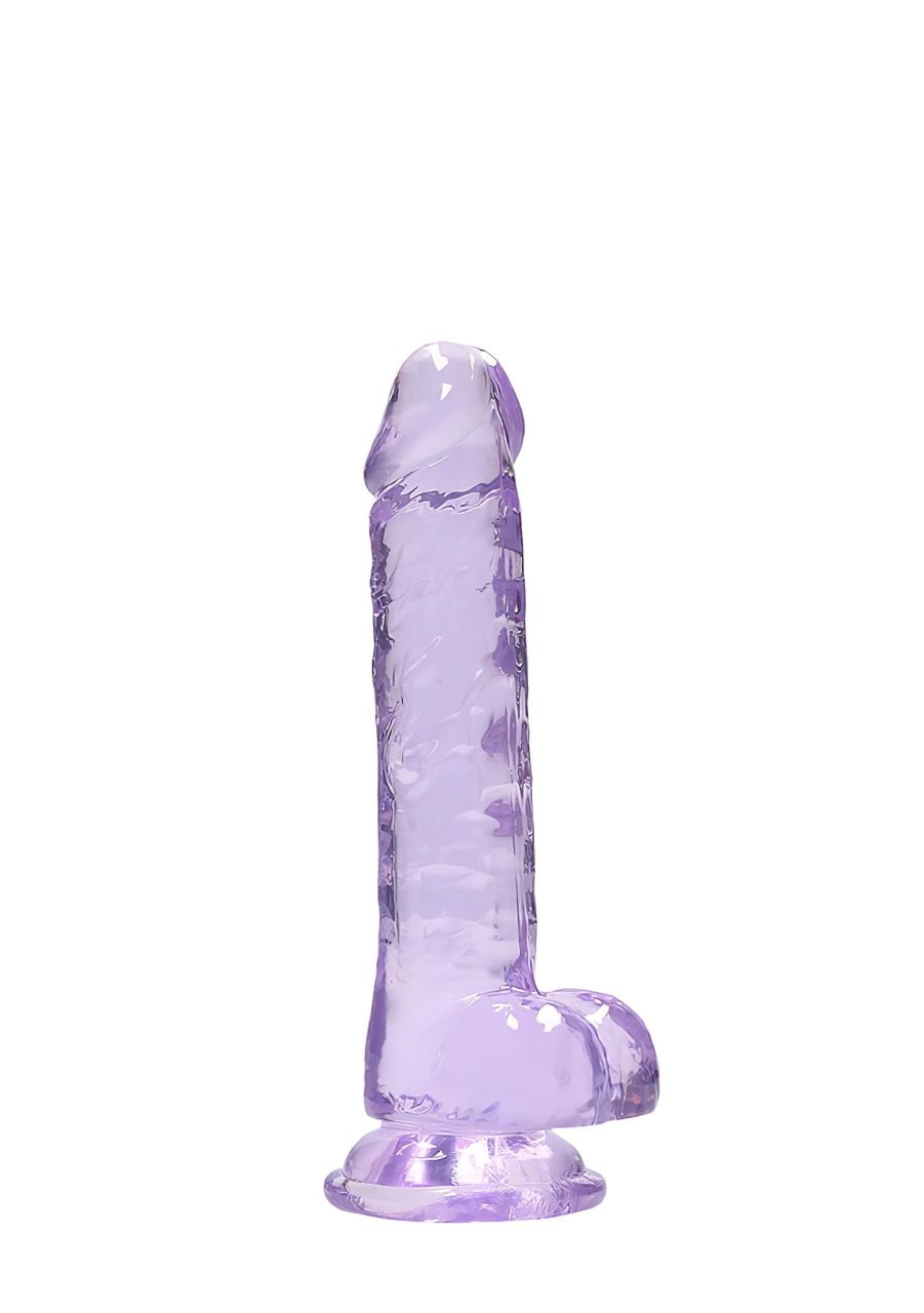 RealRock - átlátszó élethű dildó (lila, 17 cm) RealRock - átlátszó élethű dildó (lila, 17 cm)