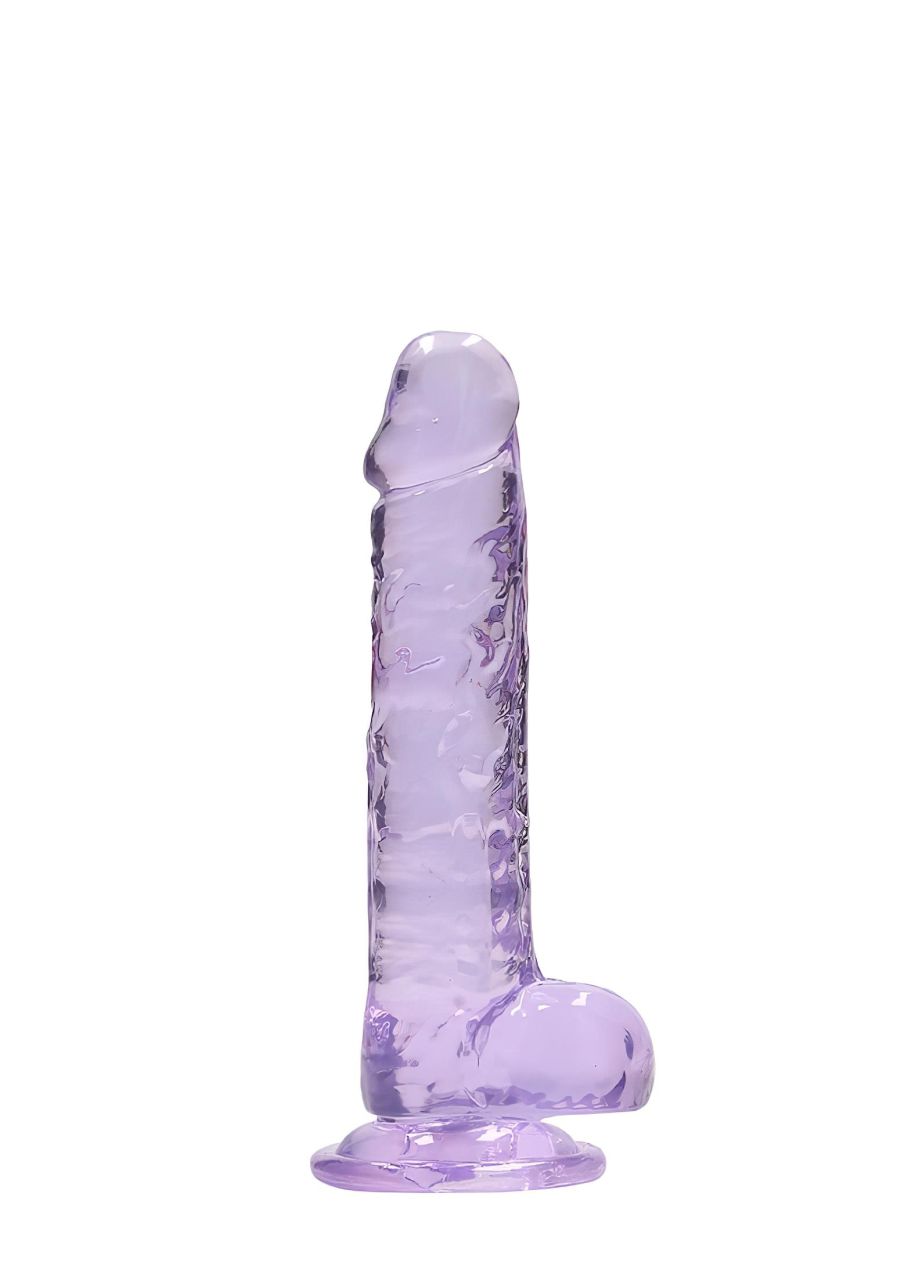 RealRock - átlátszó élethű dildó (lila, 17 cm) RealRock - átlátszó élethű dildó (lila, 17 cm)