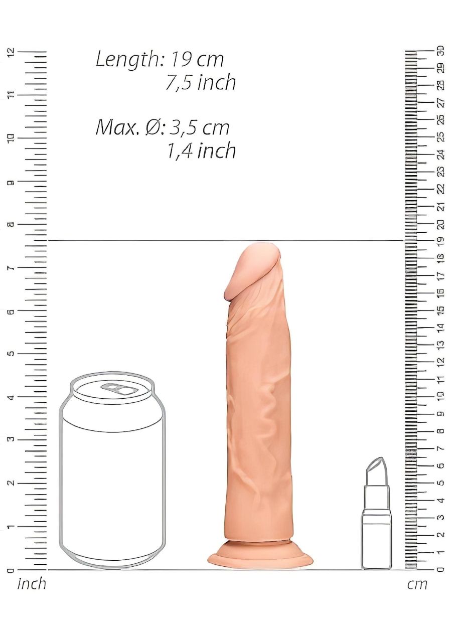RealRock Dong 7 - élethű dildó (17 cm, testszínű) RealRock Dong 7 - élethű dildó (17 cm, testszínű)