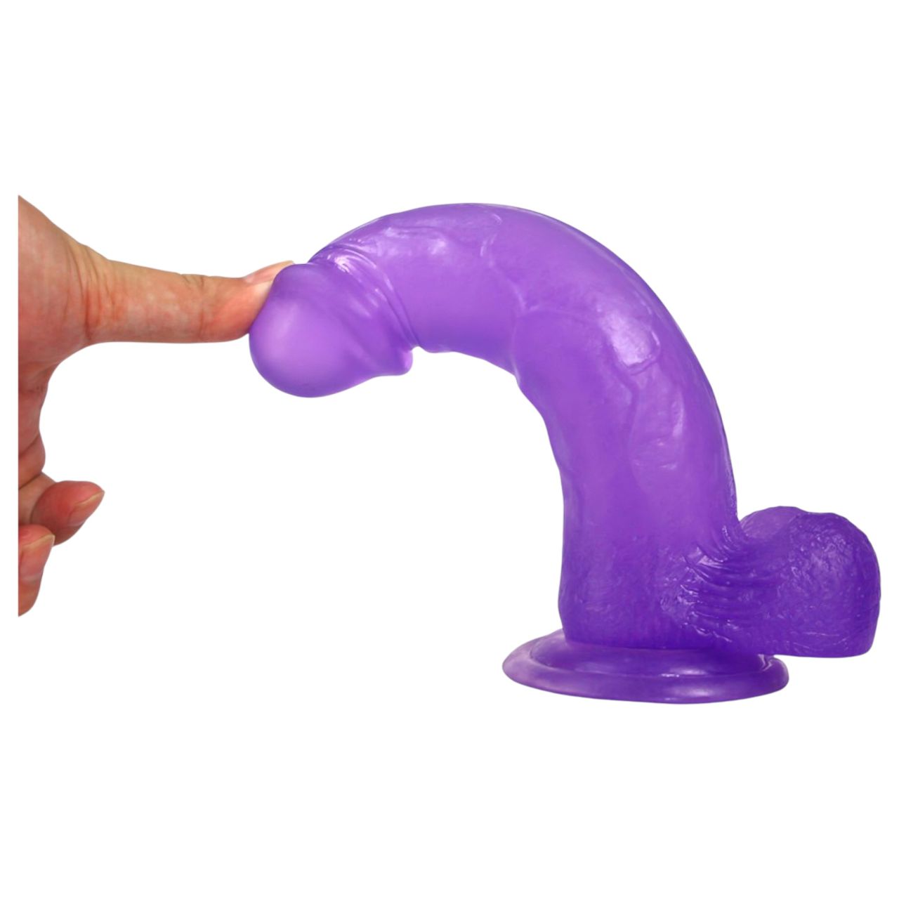 Lovetoy Jelly Studs - tapadókorongos dildó - 20 cm (lila) Lovetoy Jelly Studs - tapadókorongos dildó - 20 cm (lila)