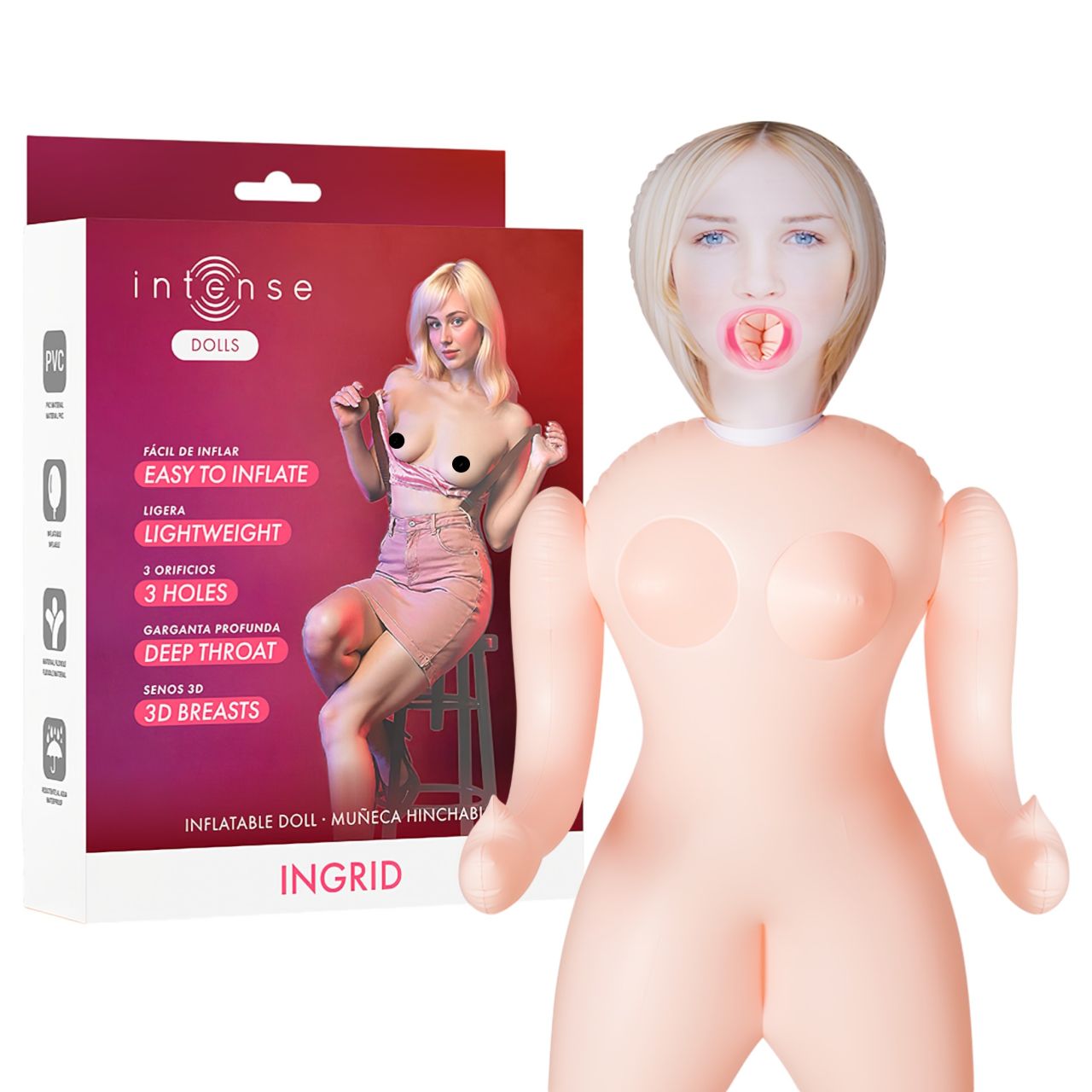 Intense Dolls Ingrid - felfújható guminő férfiaknak