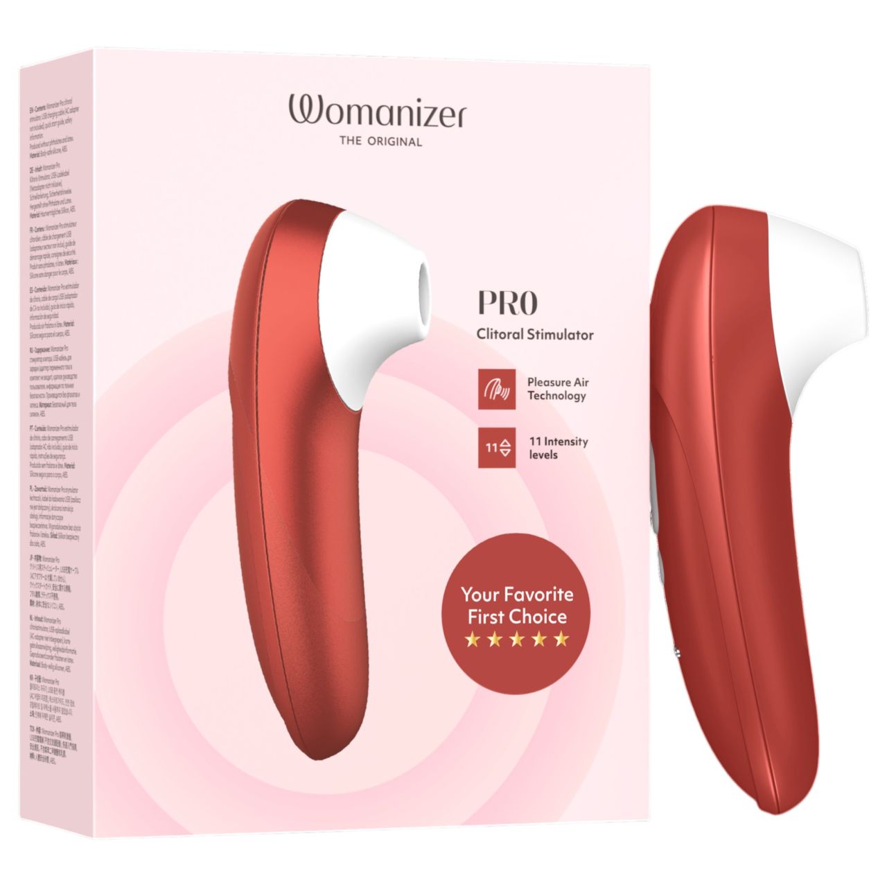 Womanizer Pro - léghullámos csiklóizgató (piros) Womanizer Pro - léghullámos csiklóizgató (piros)