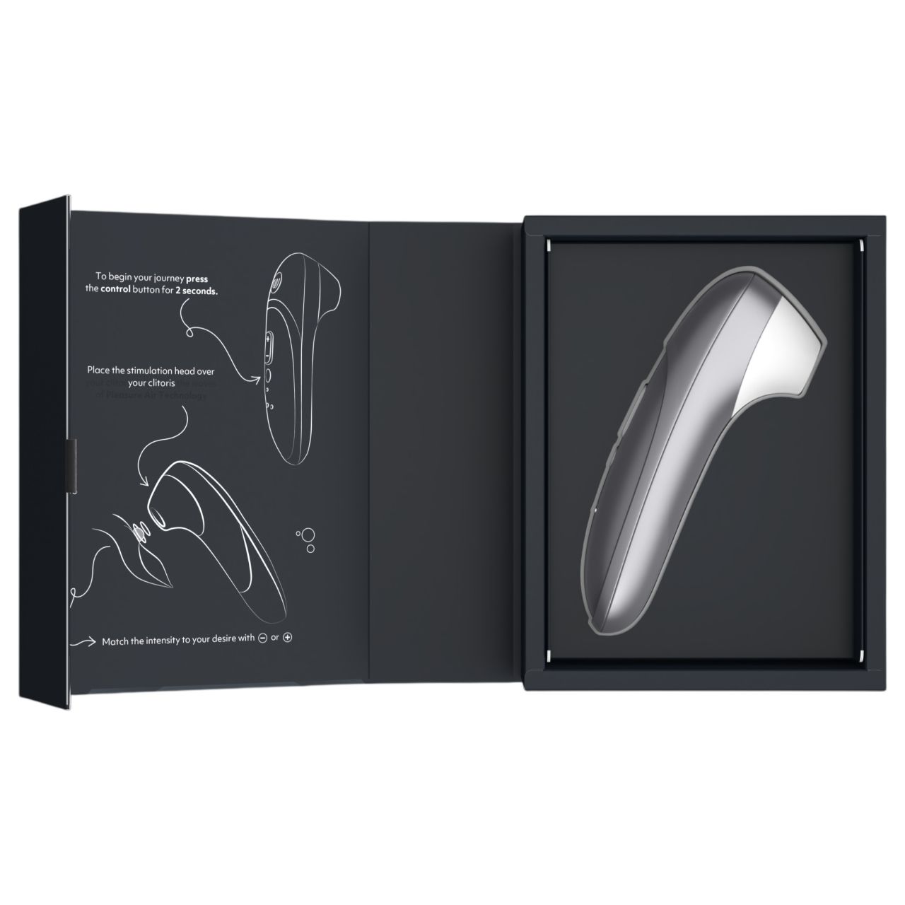 Womanizer Pro - léghullámos csiklóizgató (szürke)