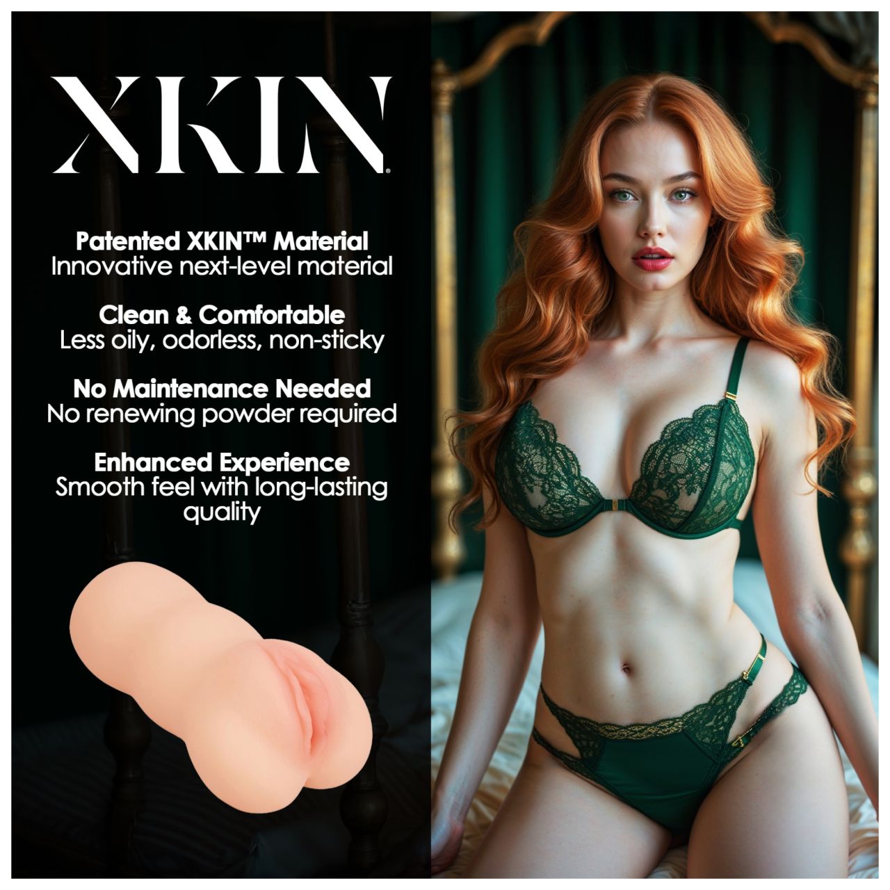XKIN Temptress Nicolette - élethű műpunci maszturbátor (testszínű)