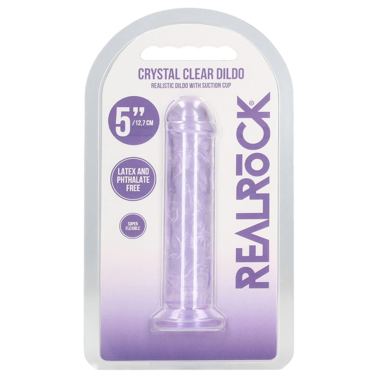 RealRock - élethű dildó tapadókoronggal (lila) - 12,7 cm RealRock - élethű dildó tapadókoronggal (lila) - 12,7 cm