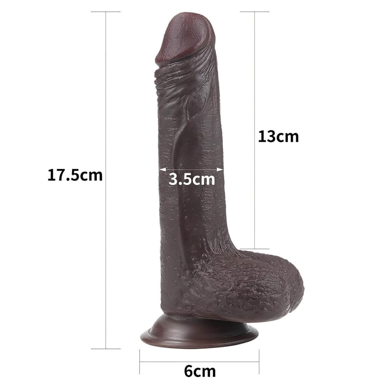 Lovetoy Sliding-Skin - kétrétegű dildó - 18 cm (barna) Lovetoy Sliding-Skin - kétrétegű dildó - 18 cm (barna)