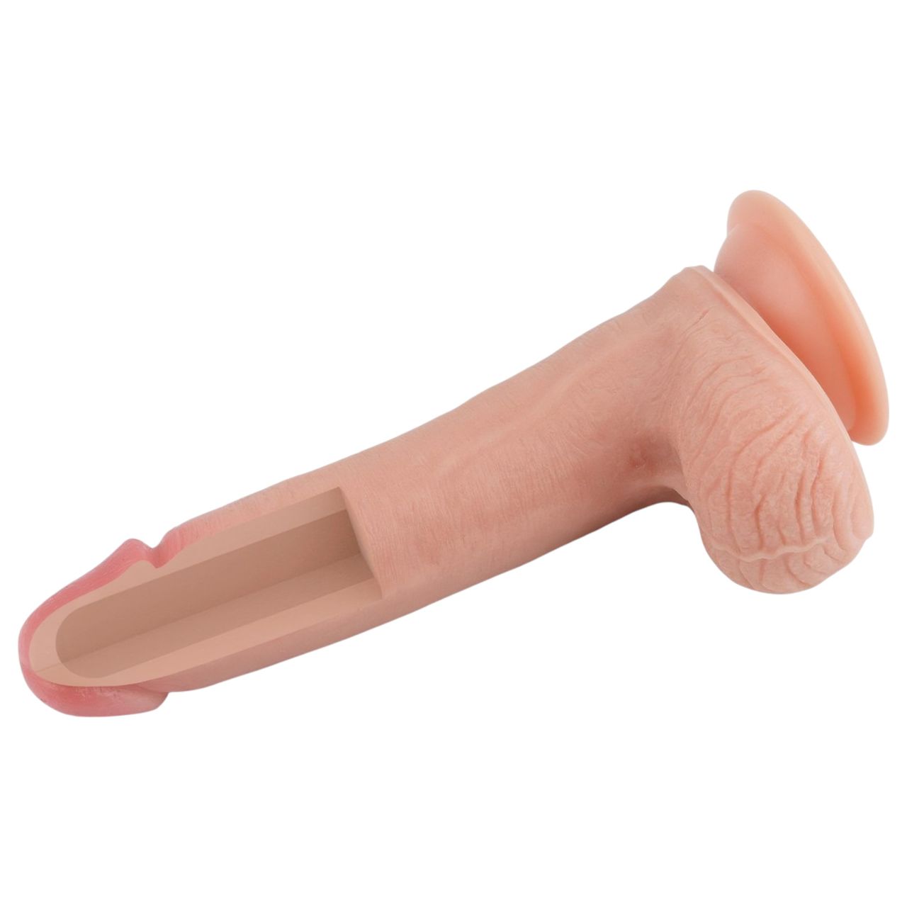 Lovetoy Nature Cock - kétrétegű élethű dildó - 20 cm (testszínű) Lovetoy Nature Cock - kétrétegű élethű dildó - 20 cm (testszínű)